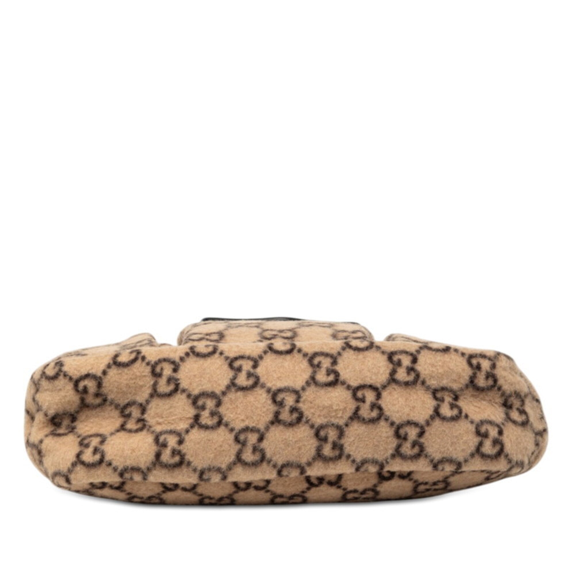 Gucci Beige Black Wool Handbag Tote Bag (Pre-Owned)