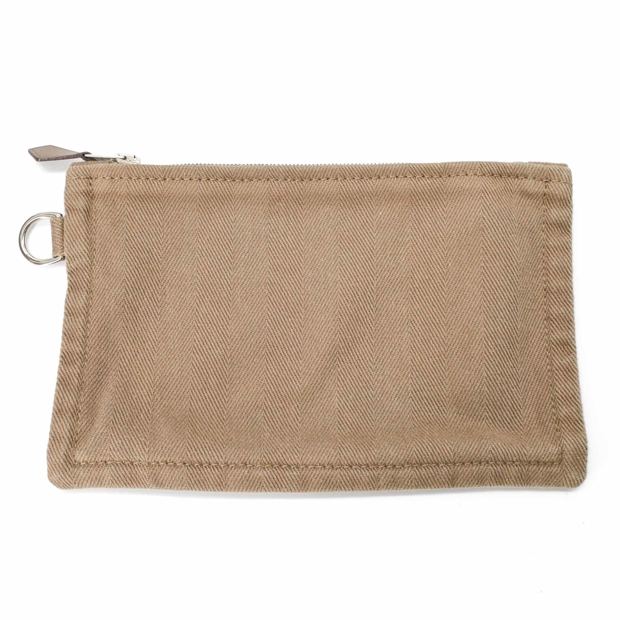 Hermes Etoupe Gray Leather Handbag Pouch (Pre-Owned)