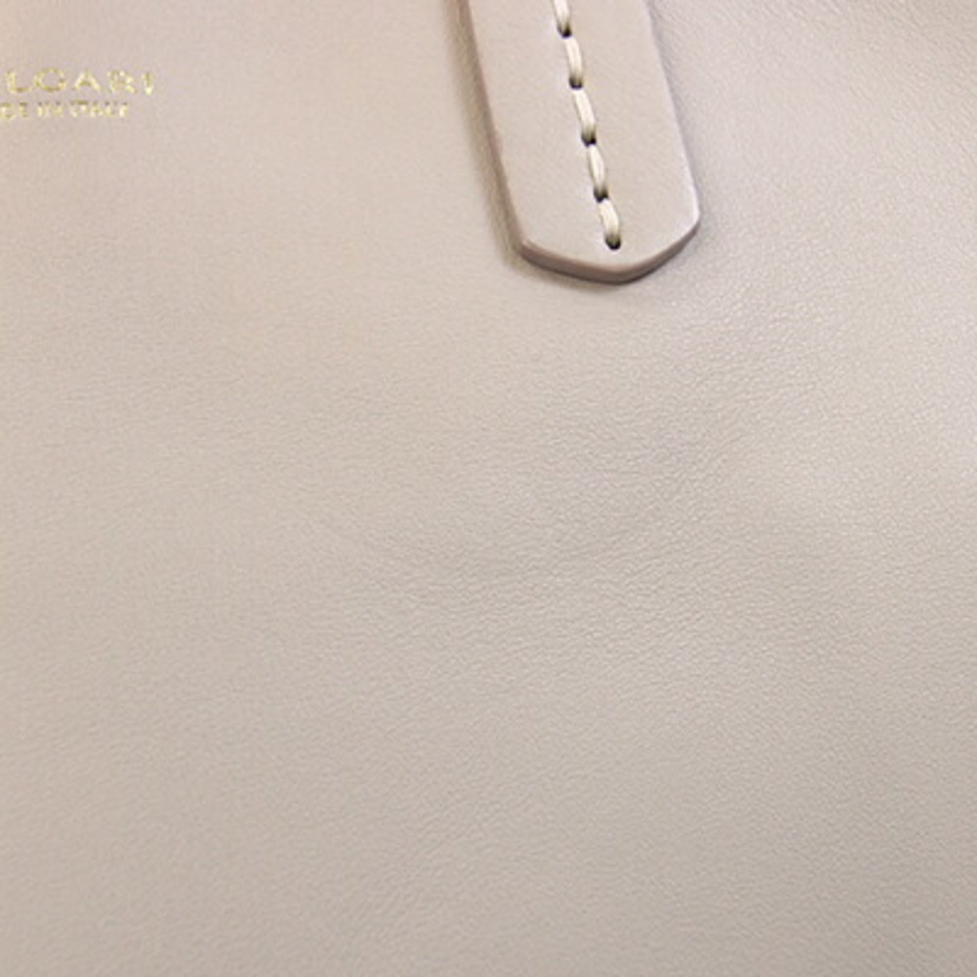 Bvlgari Beige Light Pink Leather Tote Bag (Pre-Owned)