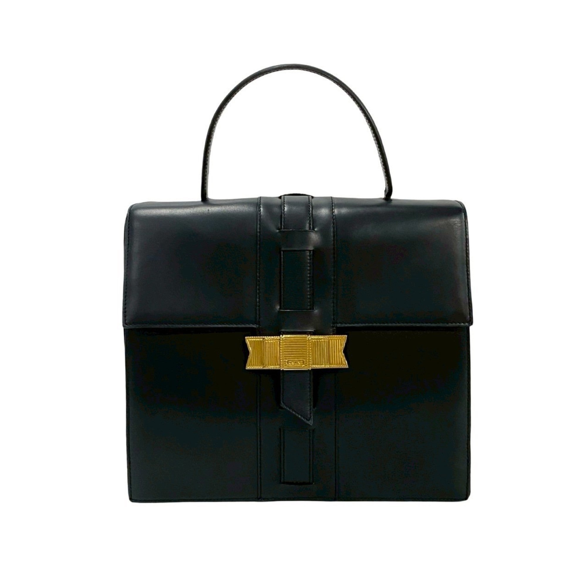 Celine Black Leather Handbag Tote Bag (Pre-Owned)