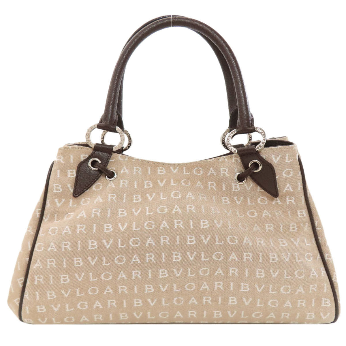 Bvlgari Beige Canvas Handbag (Pre-Owned)
