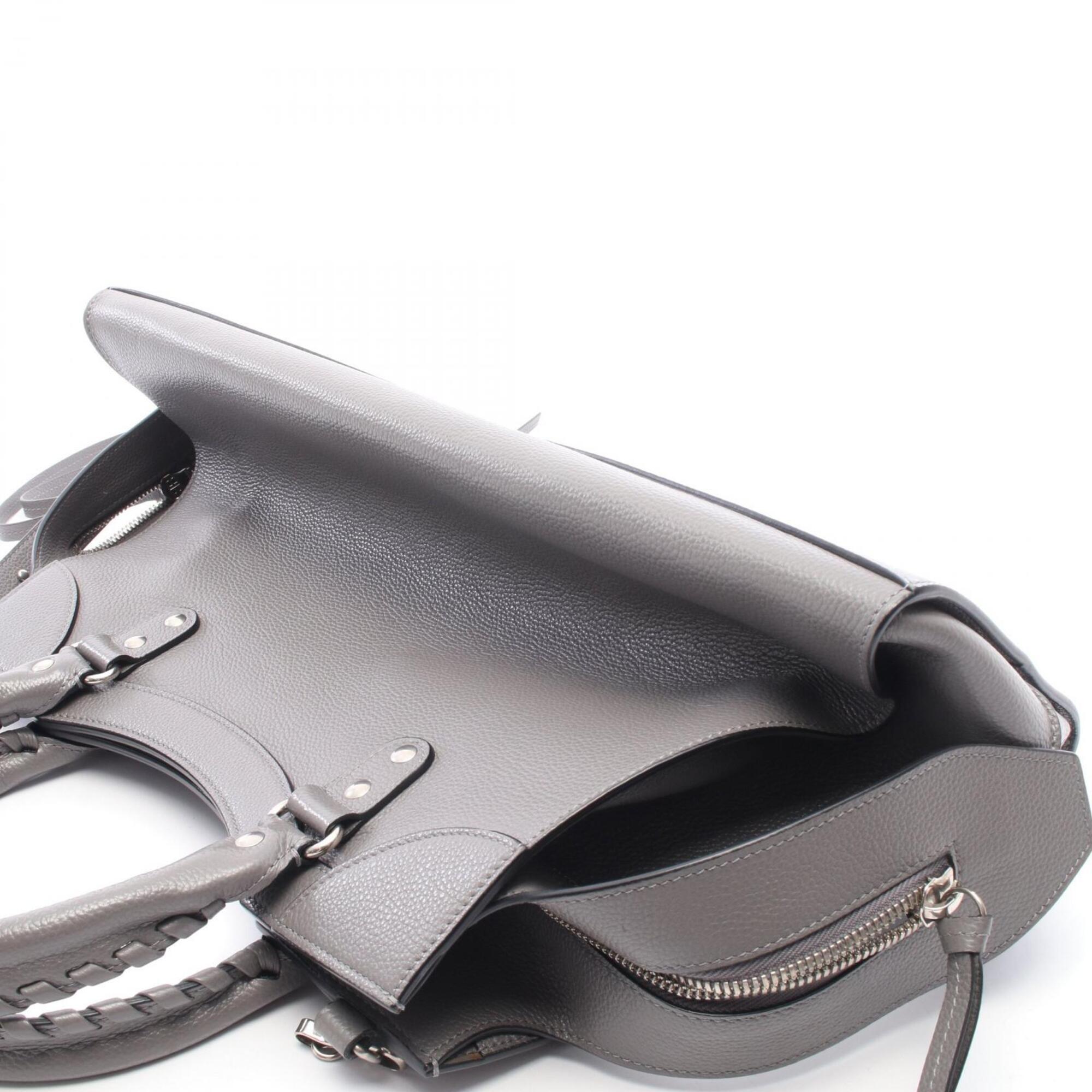 Balenciaga Gray Leather Handbag (Pre-Owned)