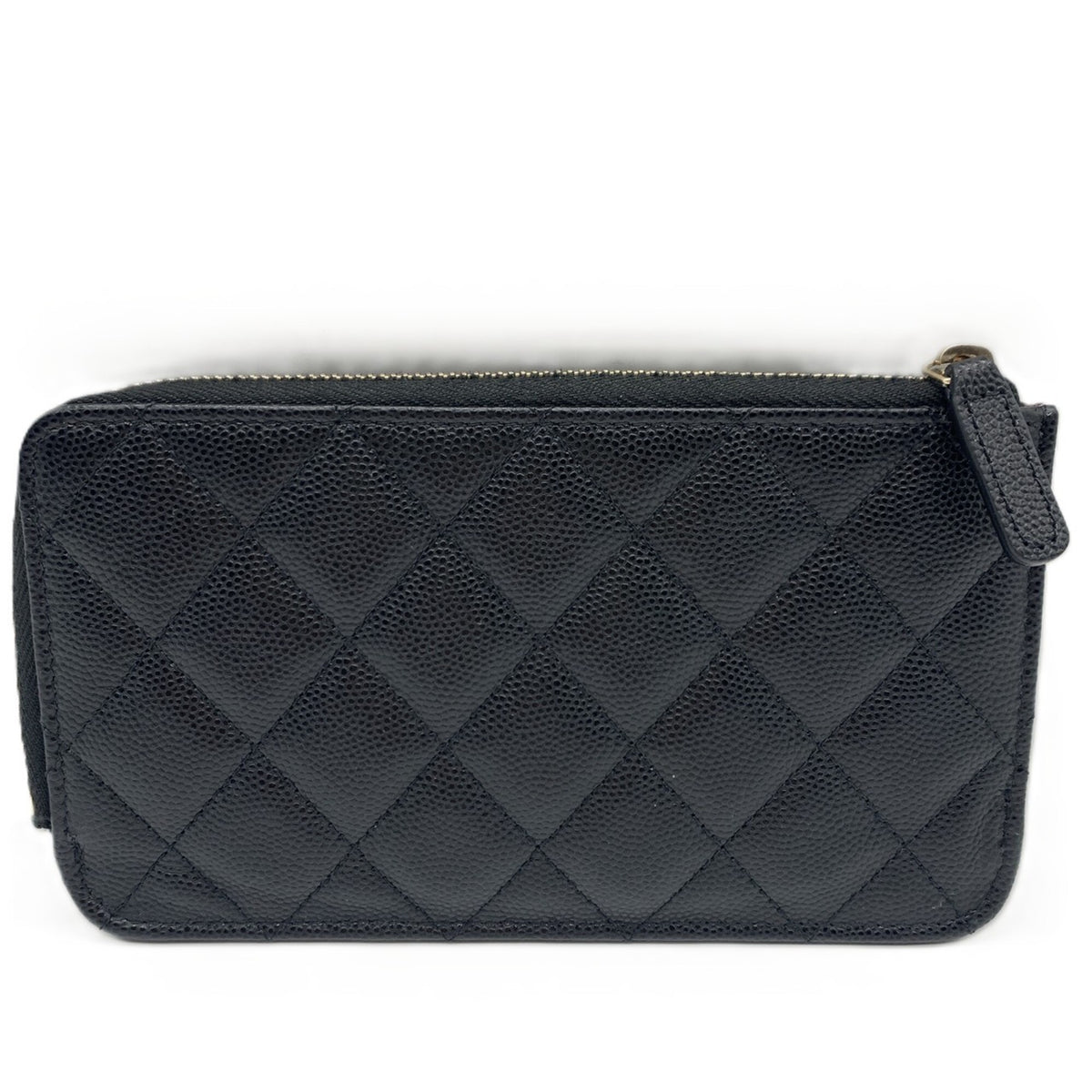 Chanel Black Grained Calfskin Pouch (Pre-Owned)