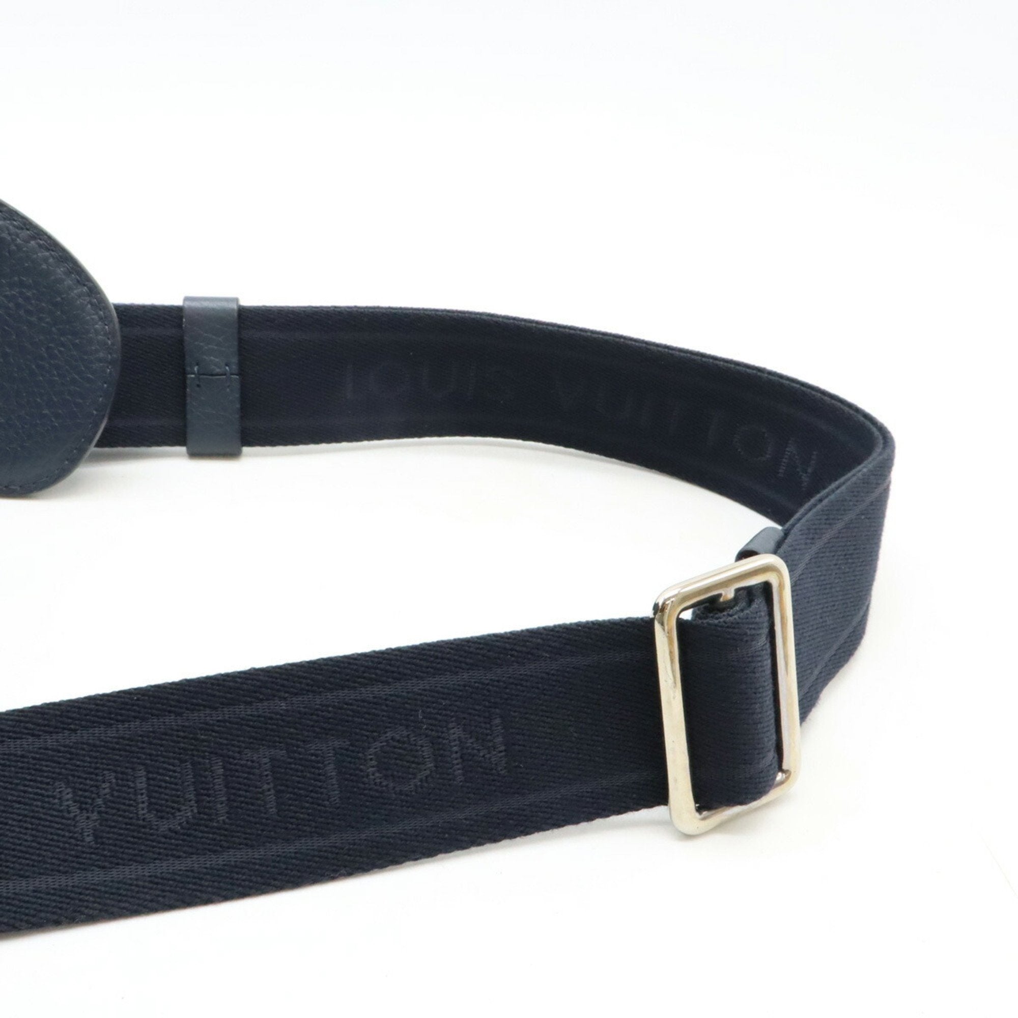 Louis Vuitton Navy Leather Shoulder Bag Sling Bag (Pre-Owned)