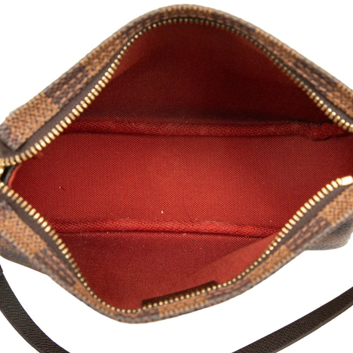 Louis Vuitton Brown Pvc Leather Handbag Pouch (Pre-Owned)