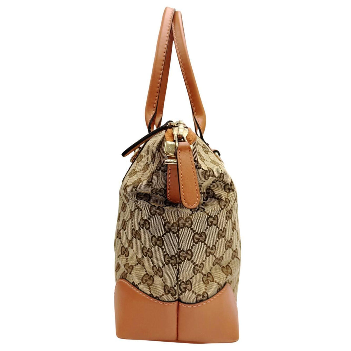 Gucci Beige Pink Beige Canvas Shoulder Bag (Pre-Owned)