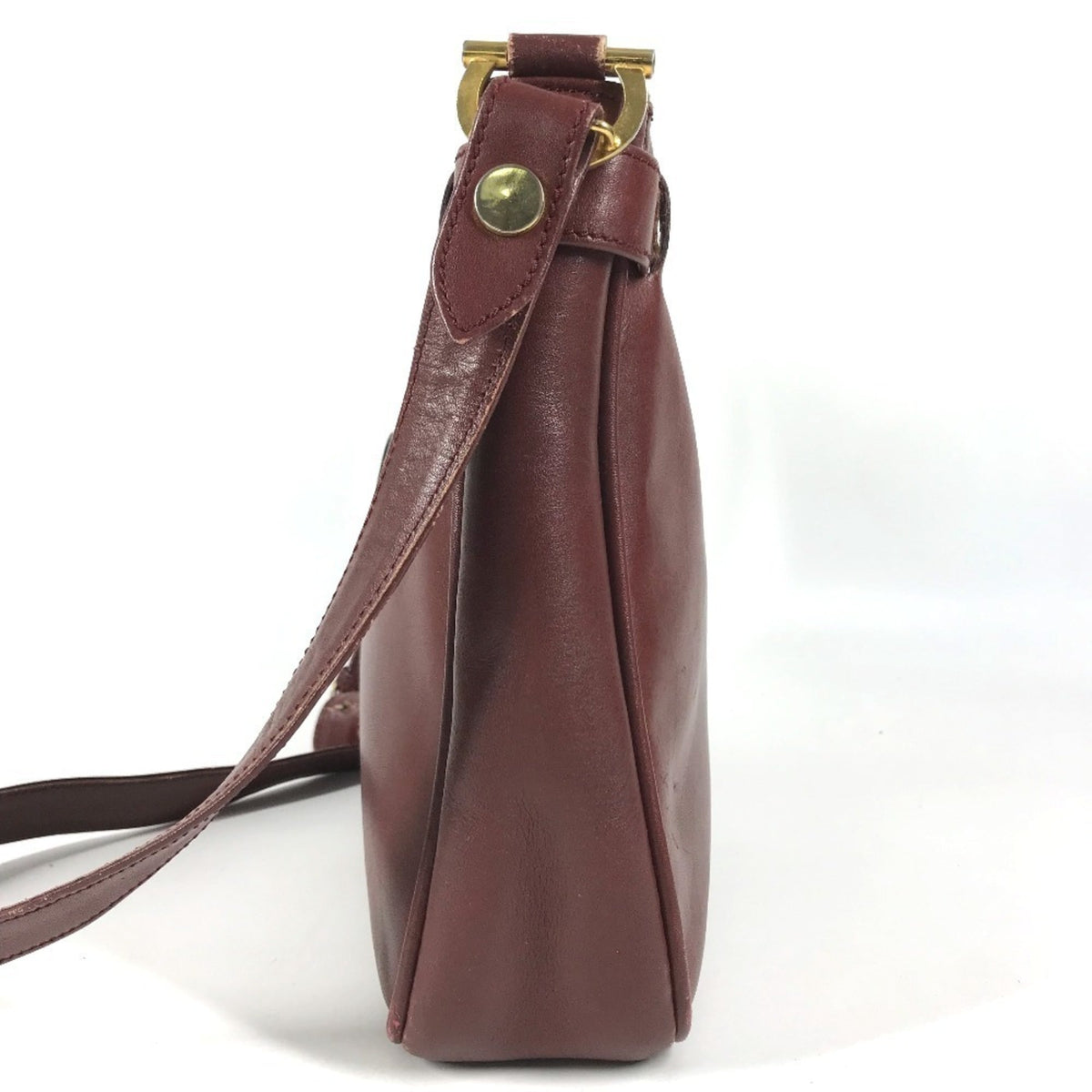 Cartier Wine Red Leather Shoulder Bag (Pre-Owned)