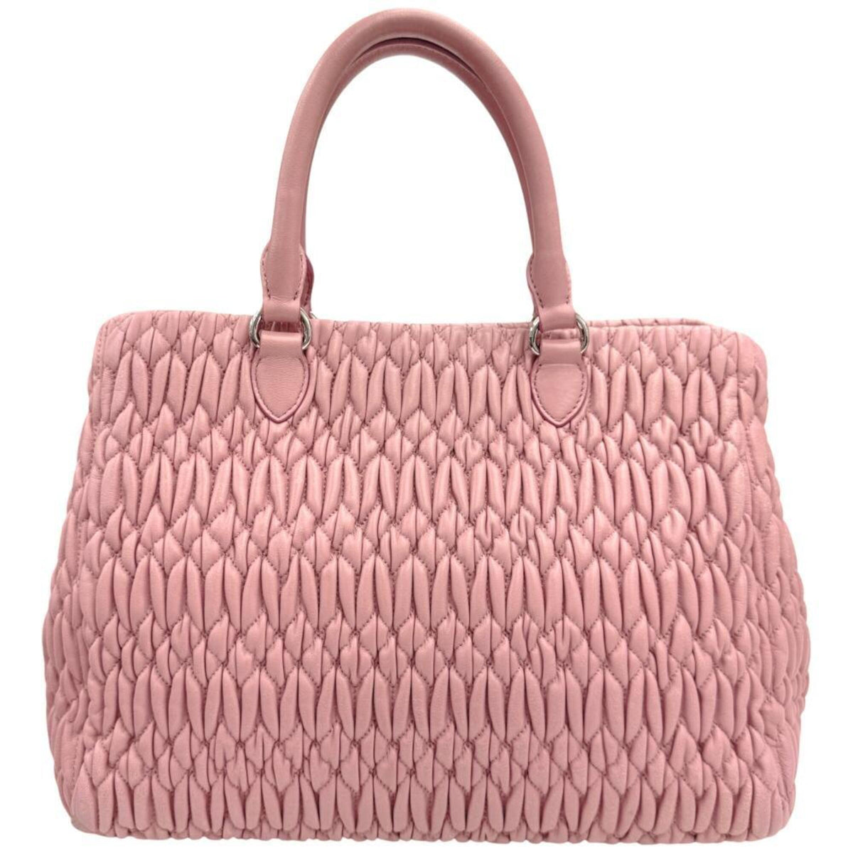 Miu Miu Pink Leather Handbag Shoulder Bag (Pre-Owned)