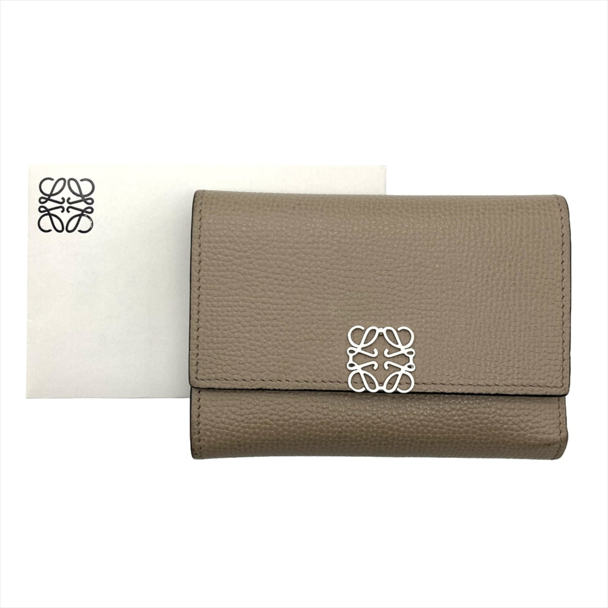 Loewe Beige Leather Wallet (Tri-Fold) (Pre-Owned)