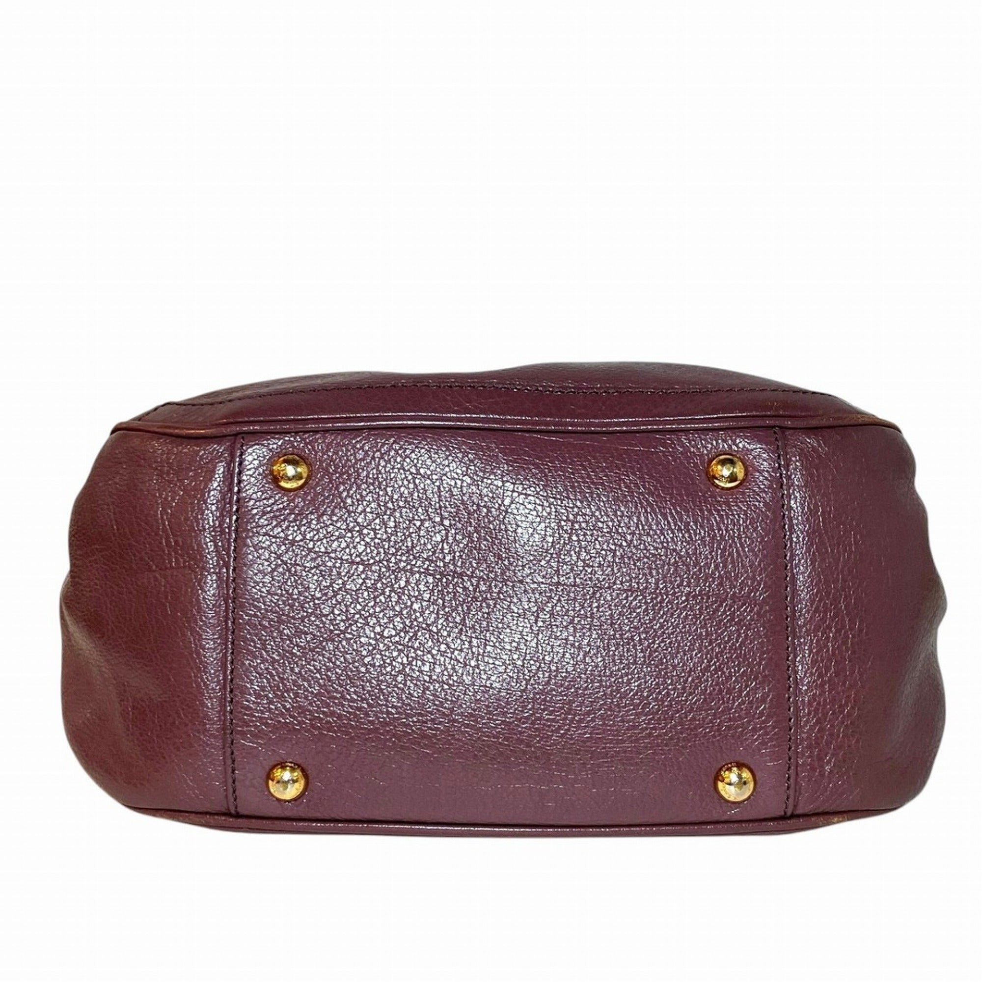 Salvatore Ferragamo Purple Leather Handbag (Pre-Owned)