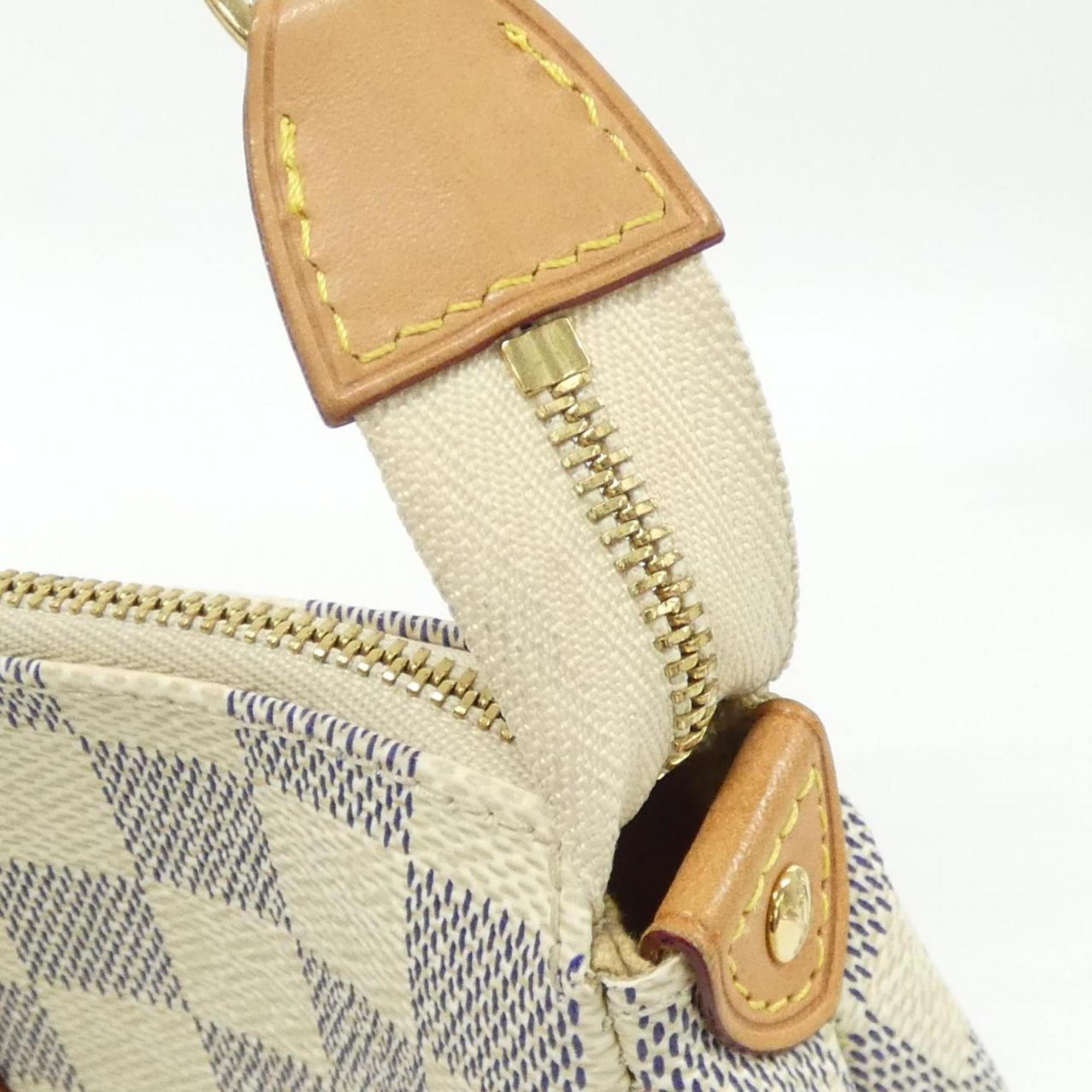 Louis Vuitton Azur White Coated Canvas Shoulder Bag (Pre-Owned)