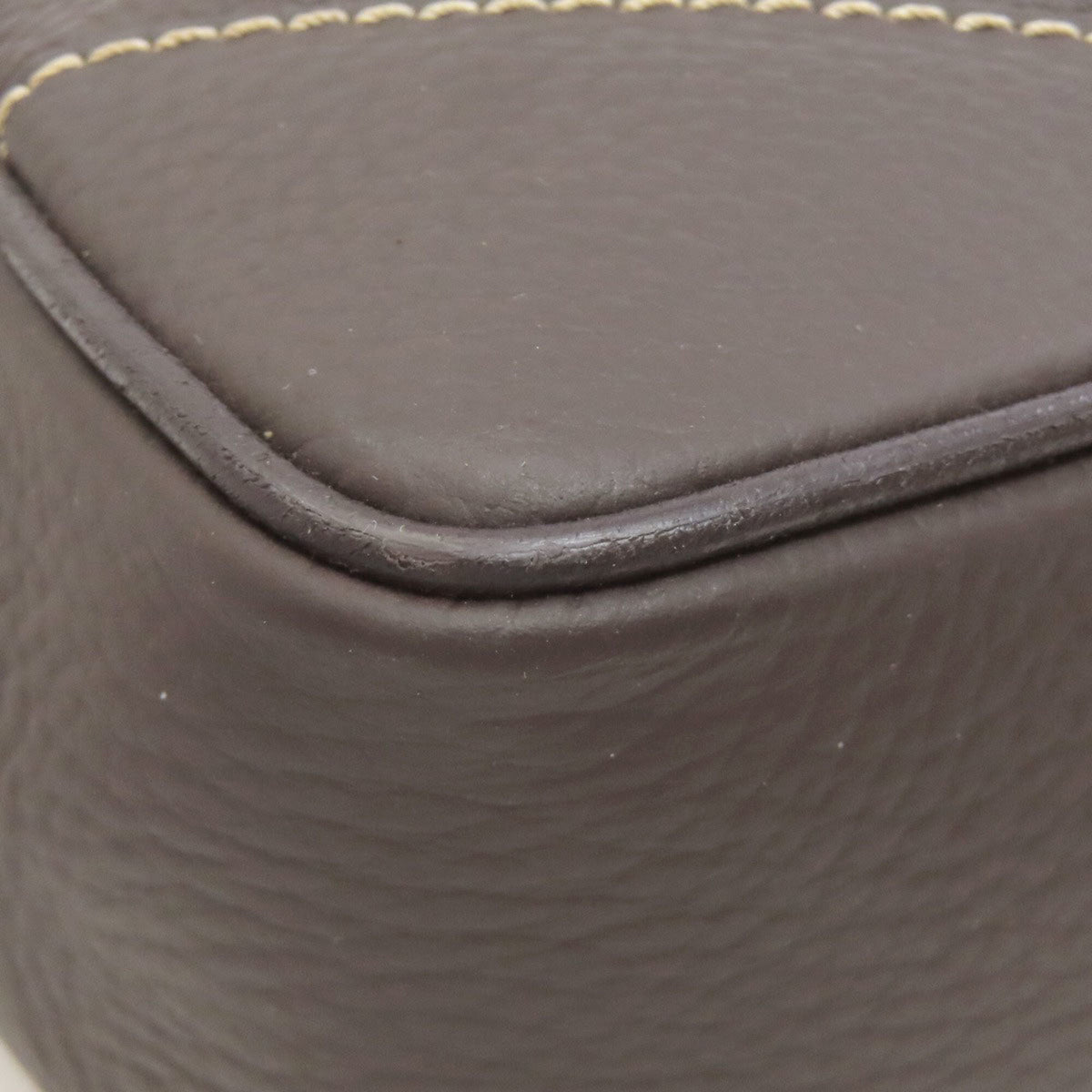 Dunhill Dark Brown Leather Shoulder Bag (Pre-Owned)