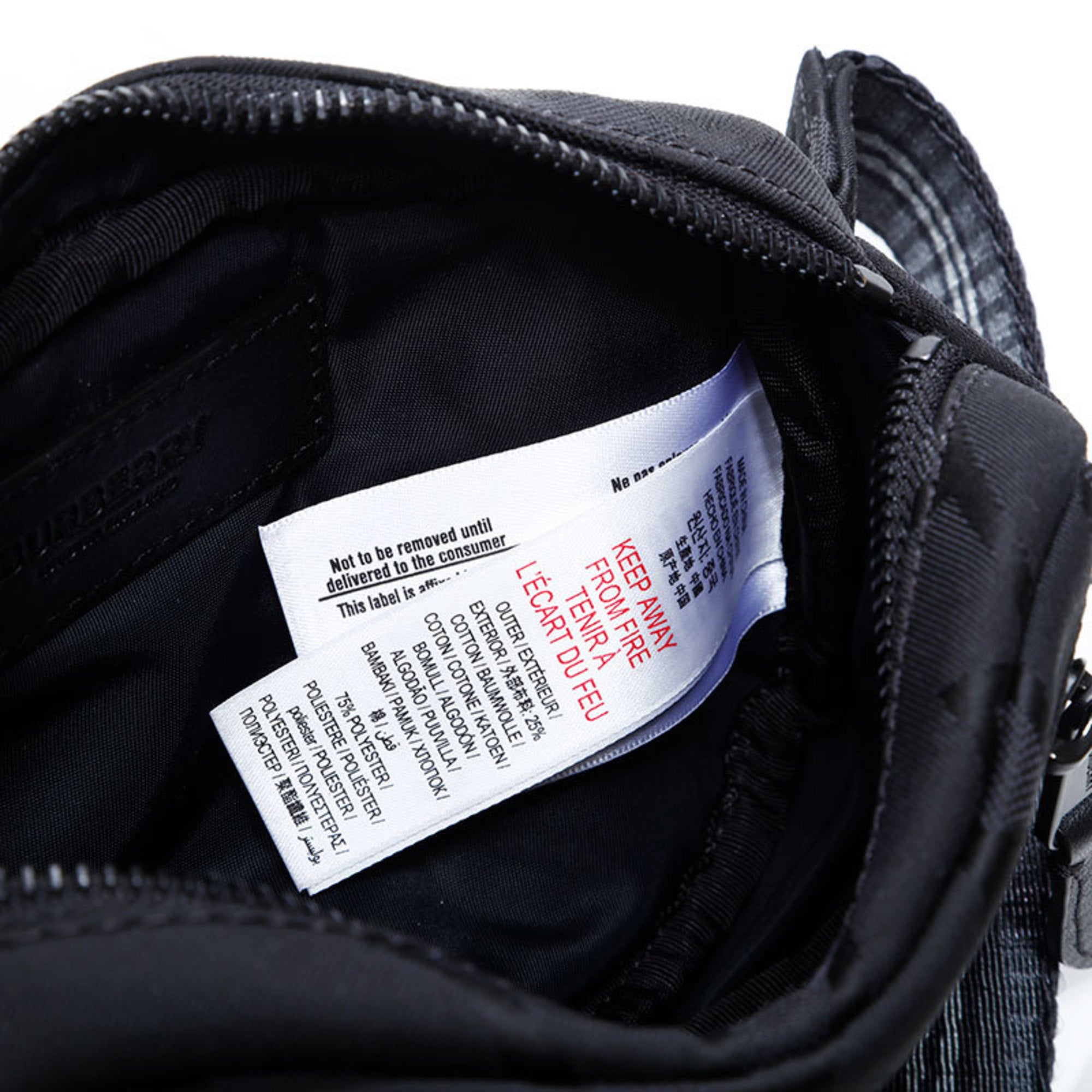 Burberry Black Nylon Fanny Pack Shoulder Bag (Pre-Owned)