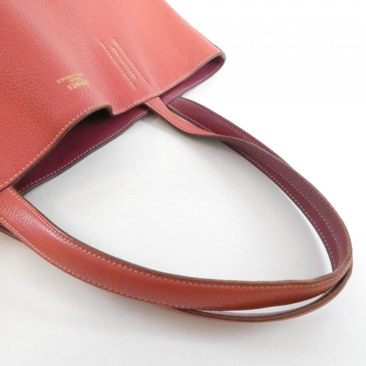 Hermes Bougainvillier Red Color Taurillon Clemence Leather Handbag (Pre-Owned)