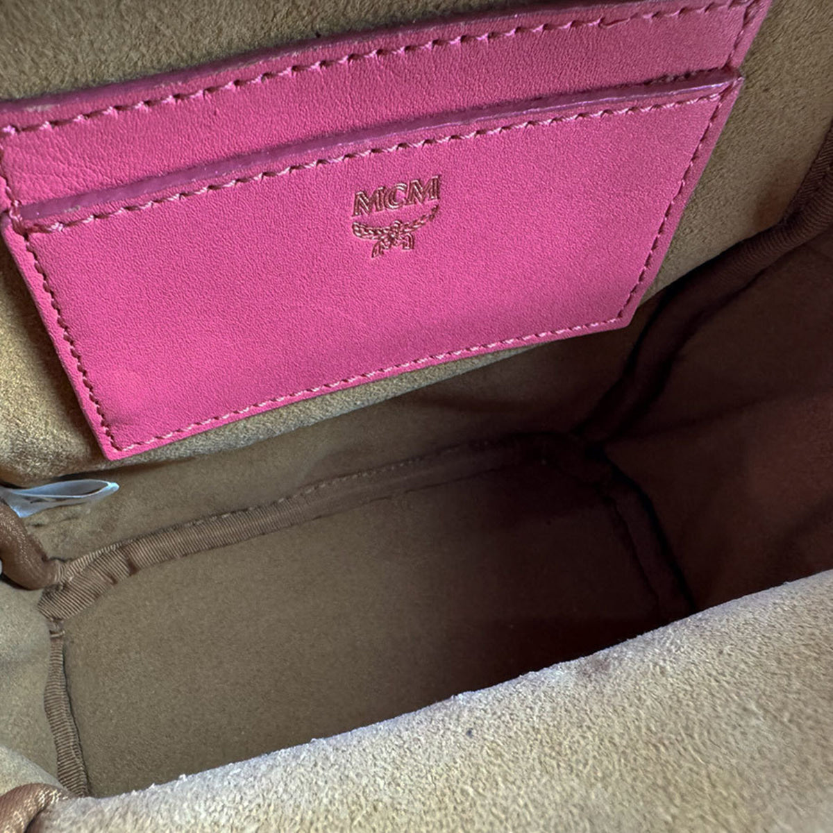 Mcm Gold Pink Leather Backpack (Pre-Owned)