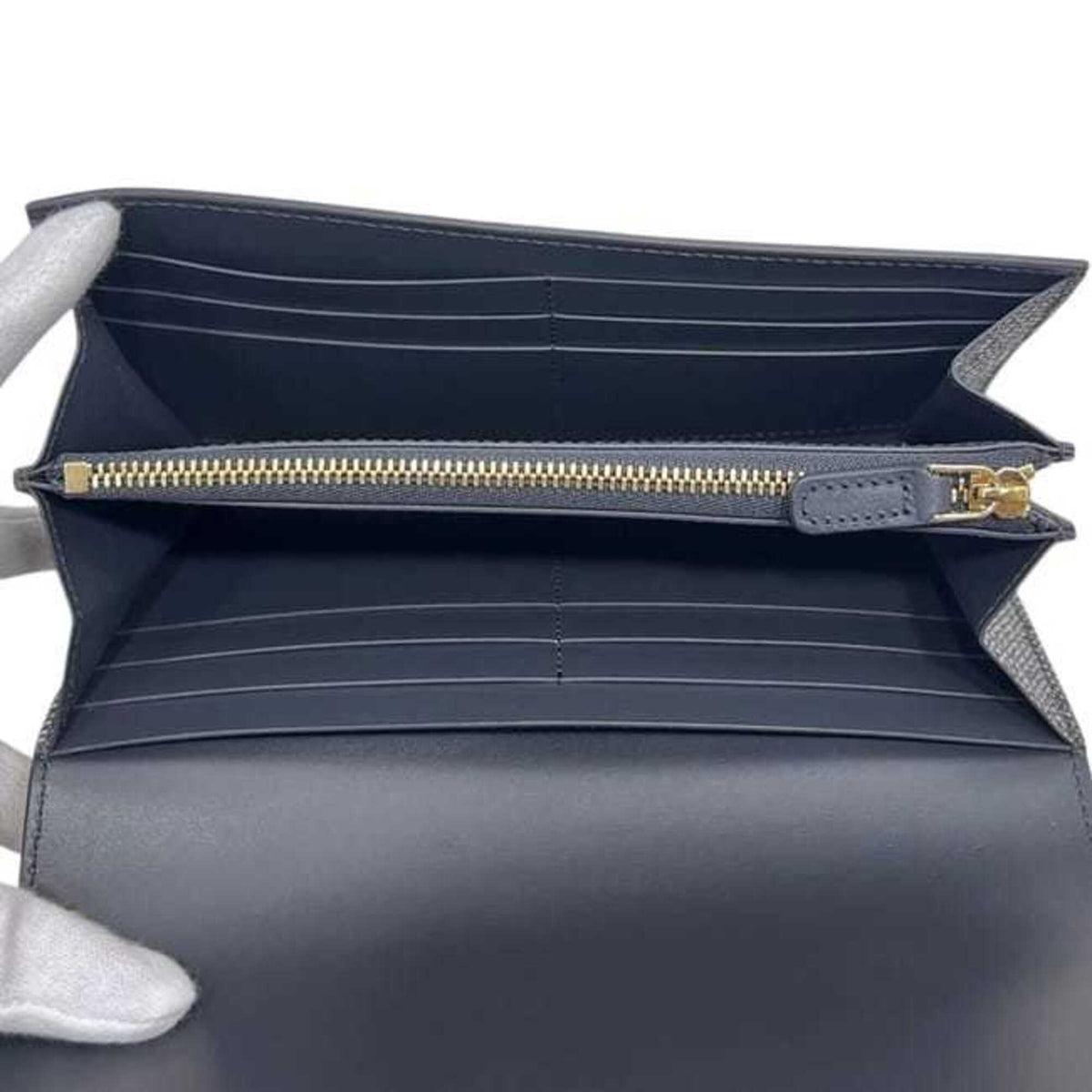 Bvlgari Bvlgari Bvlgari Silver Leather Long Wallet (Bi-Fold) (Pre-Owned)