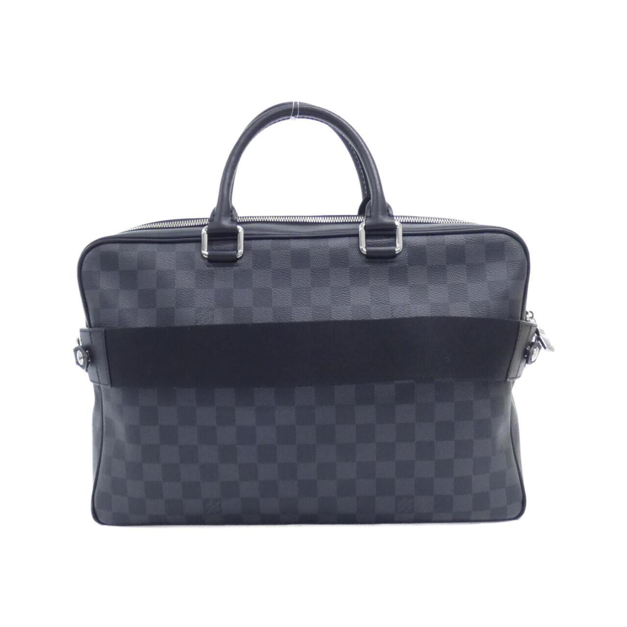 Louis Vuitton Graphite Coated Canvas Briefcase Handbag (Pre-Owned)