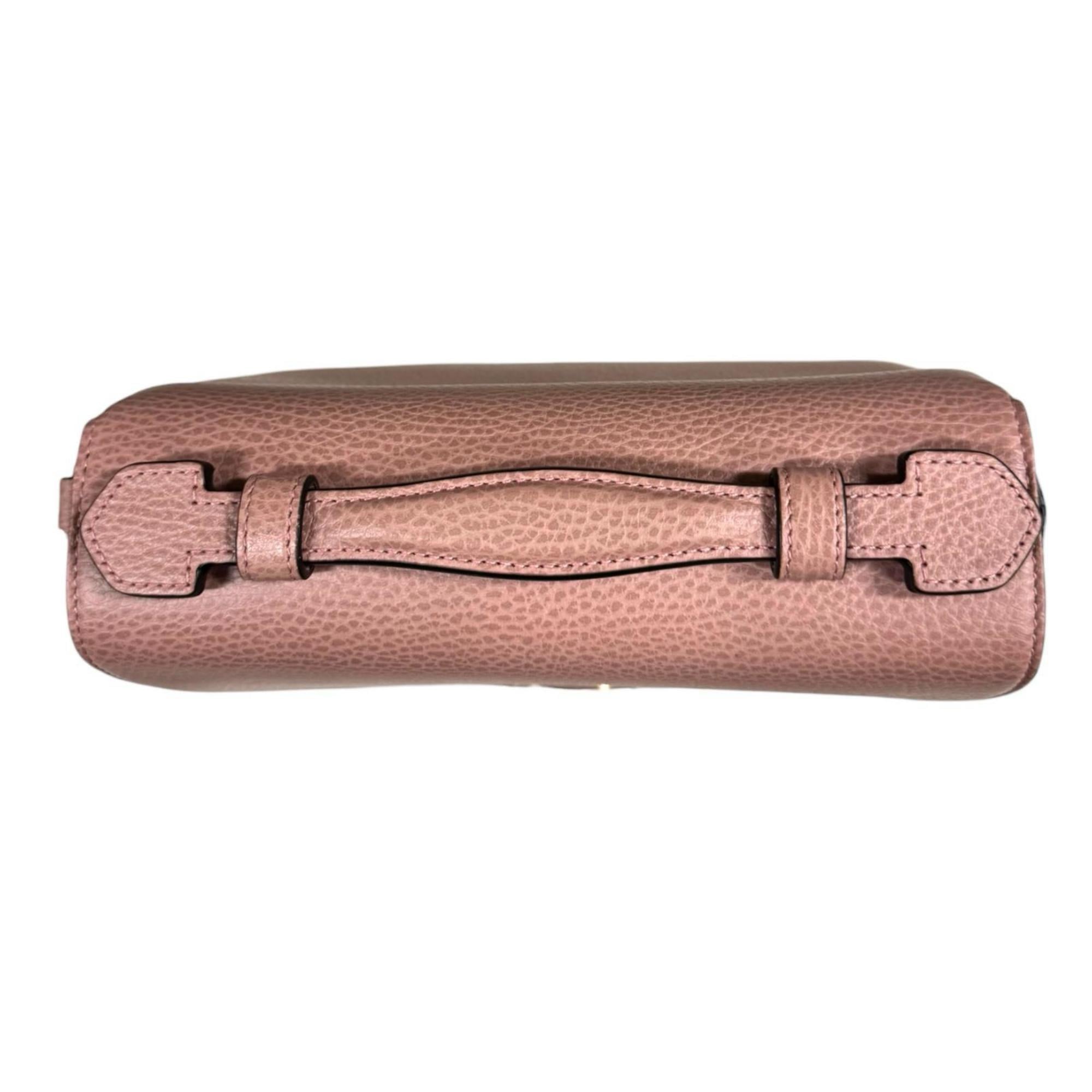 Gucci Pink Leather Shoulder Bag (Pre-Owned)