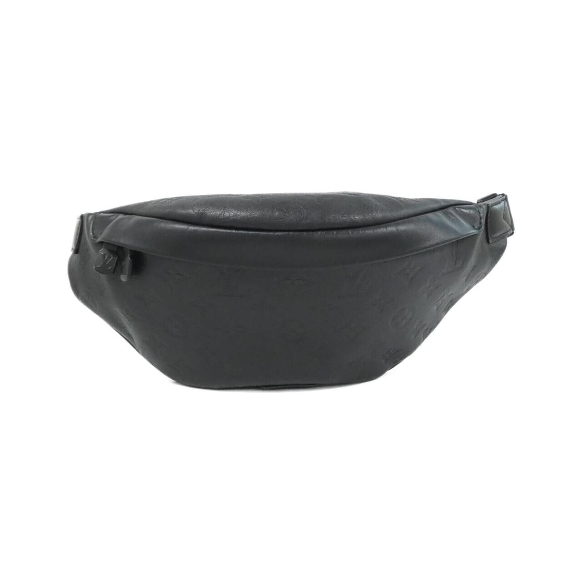 Louis Vuitton Black Leather Fanny Pack Shoulder Bag Sling Bag (Pre-Owned)