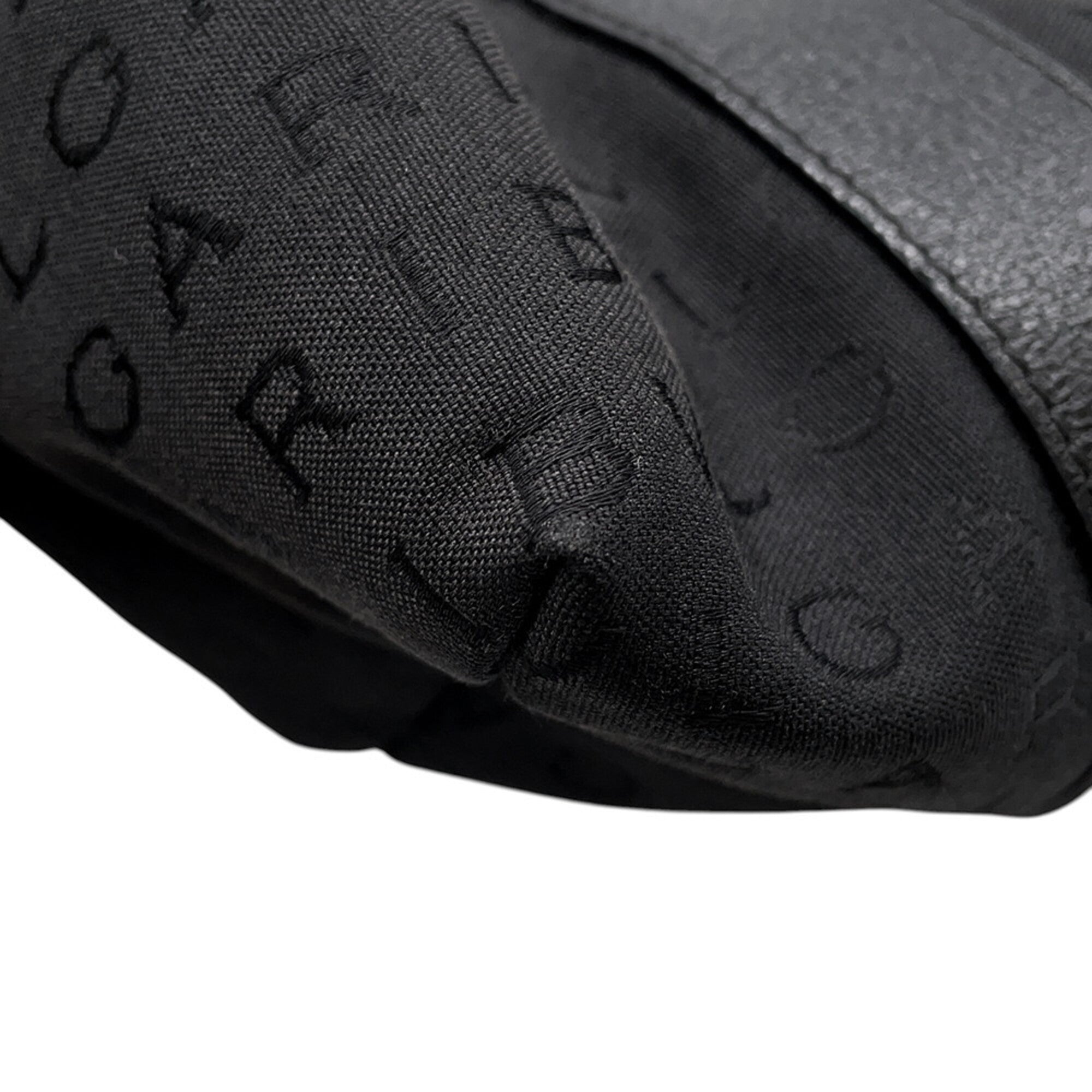 Bvlgari Black Canvas Leather Handbag Tote Bag (Pre-Owned)