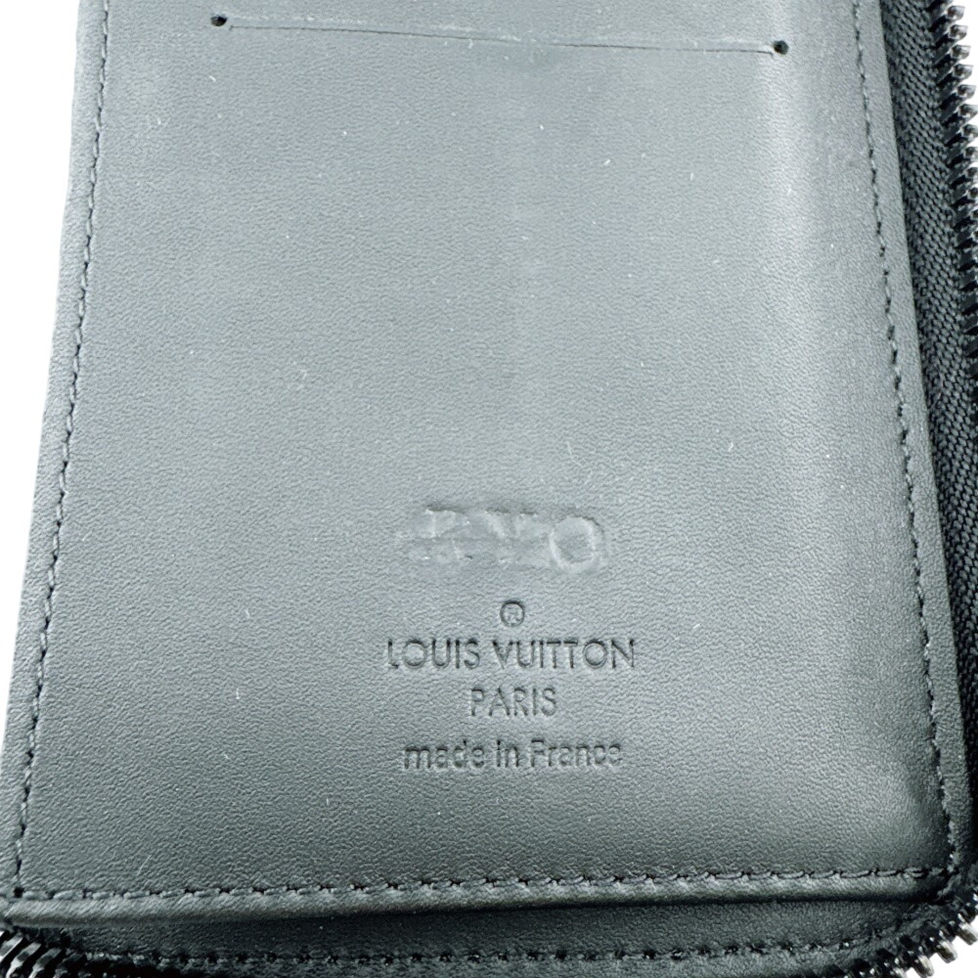 Louis Vuitton Black Leather Long Wallet (Bi-Fold) (Pre-Owned)