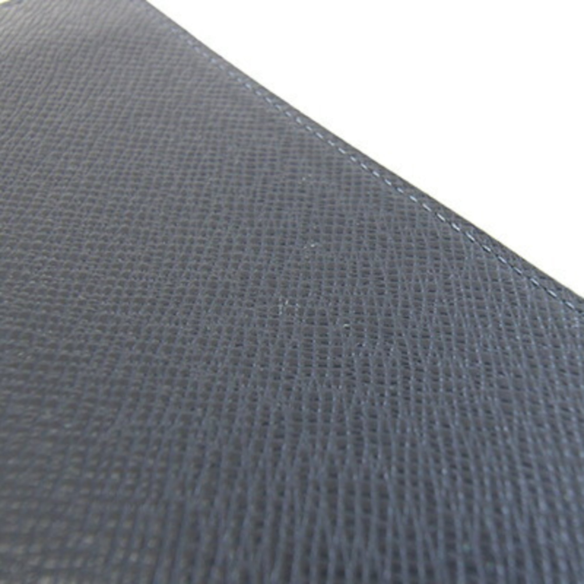Louis Vuitton Taiga Navy Blue Taiga Leather Long Wallet (Bi-Fold) (Pre-Owned)