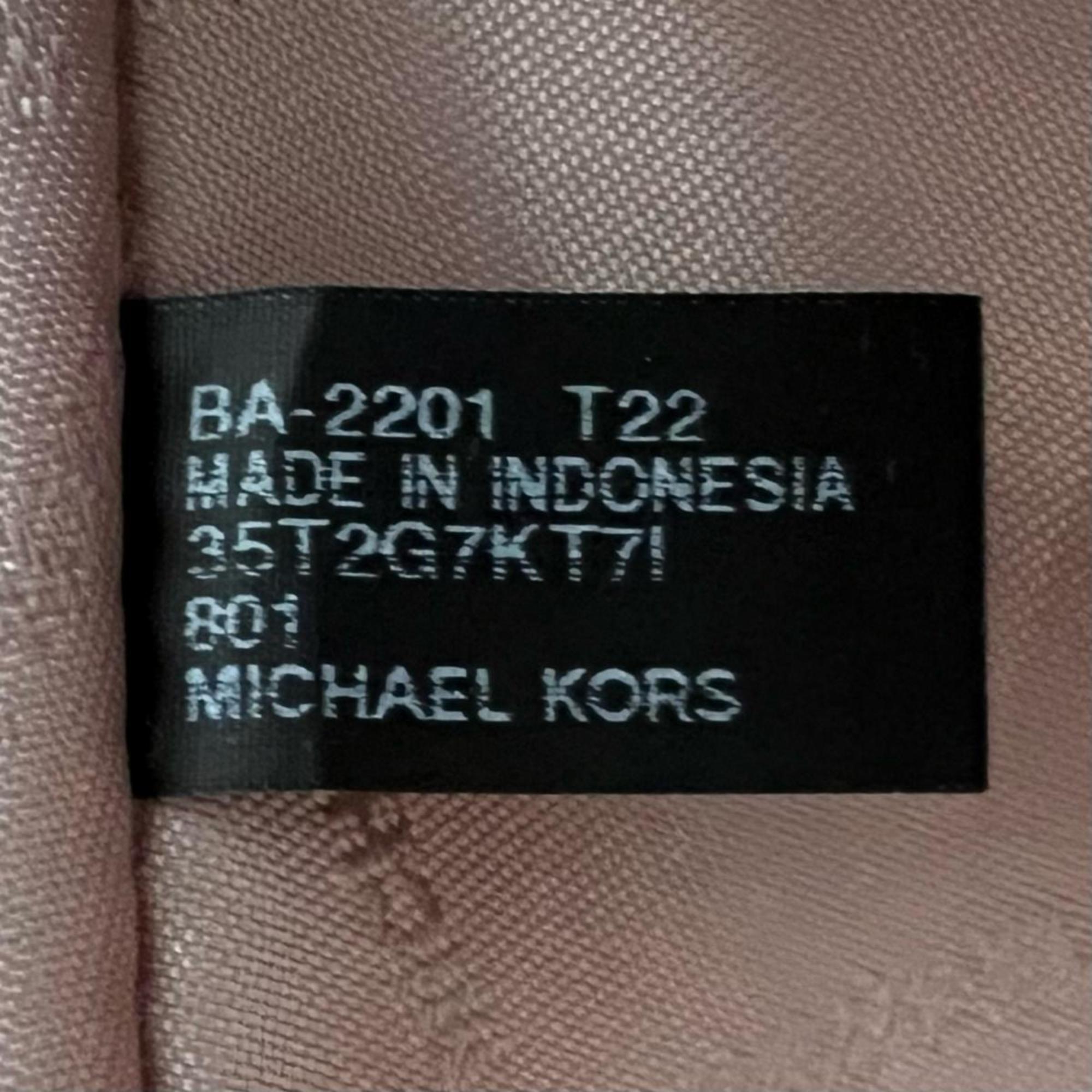 Michael Kors Pink Canvas Leather Handbag (Pre-Owned)
