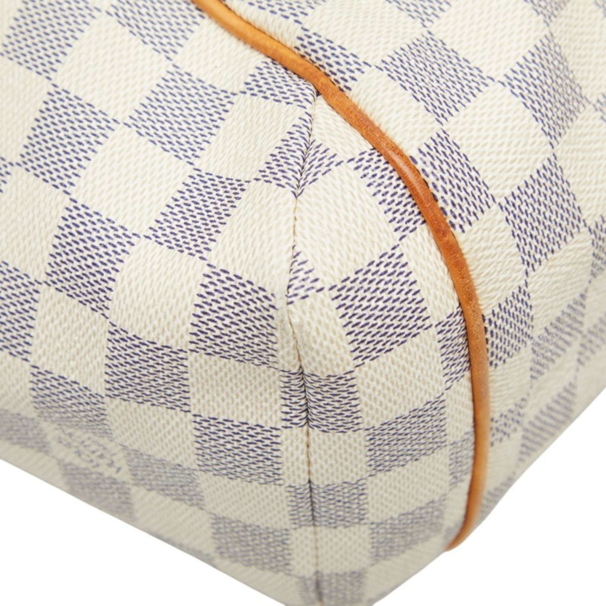Louis Vuitton Damier Azur White Pvc Leather Tote Bag (Pre-Owned)