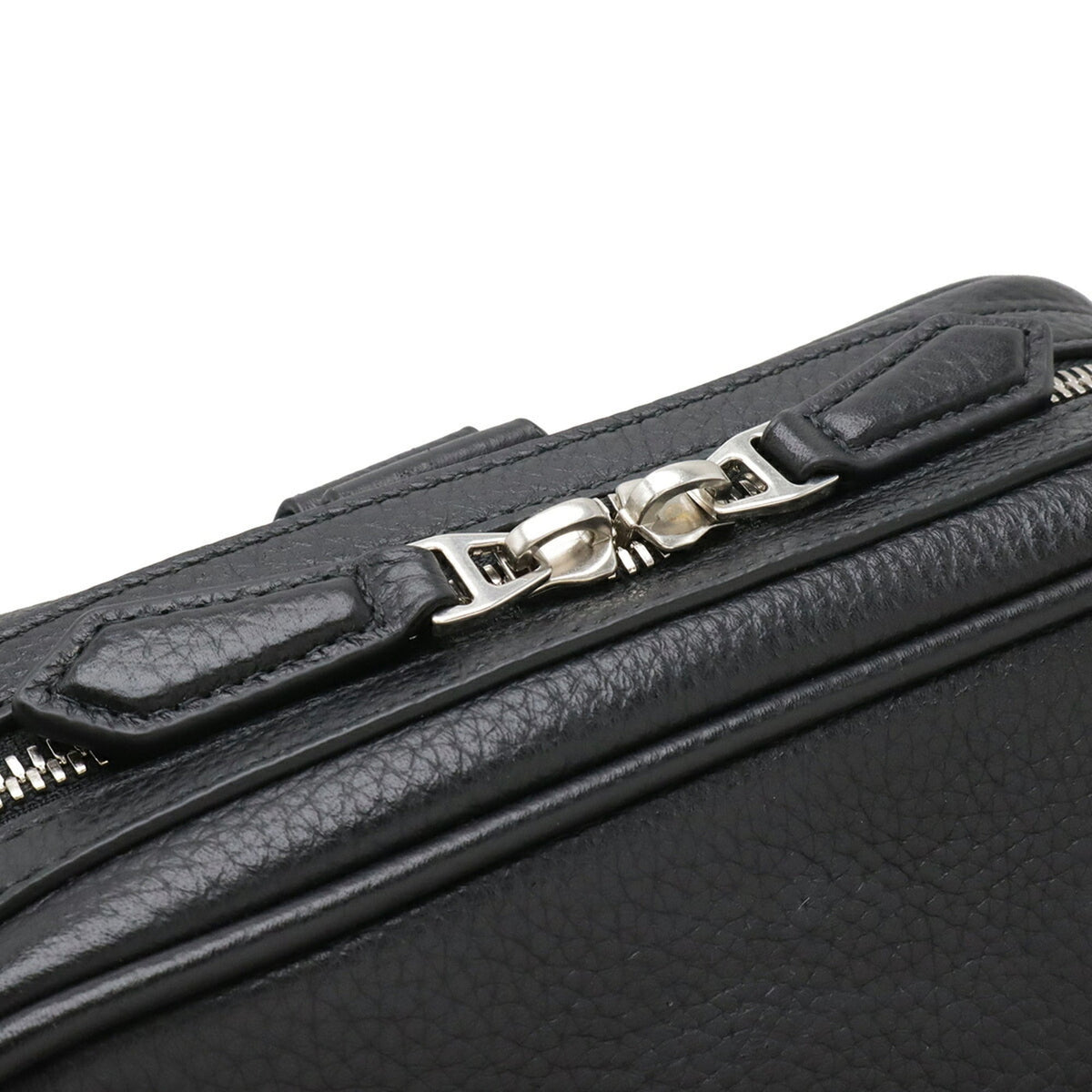 Bally Black Ivory Red Color Leather Shoulder Bag Sling Bag (Pre-Owned)