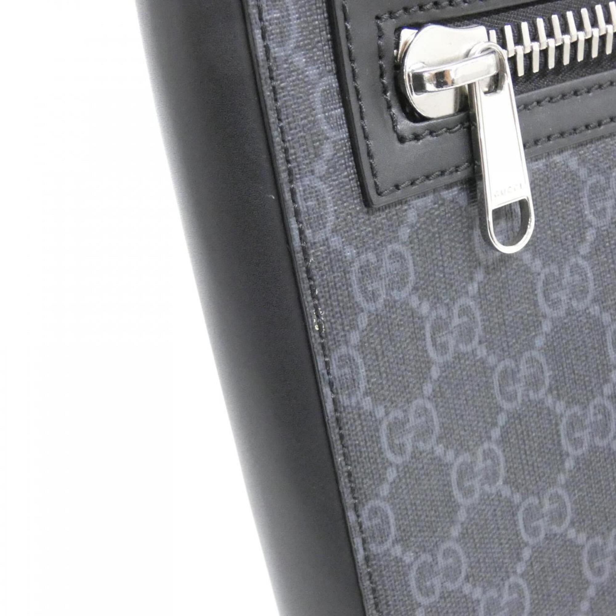 Gucci Black Gray Gg Supreme Shoulder Bag (Pre-Owned)