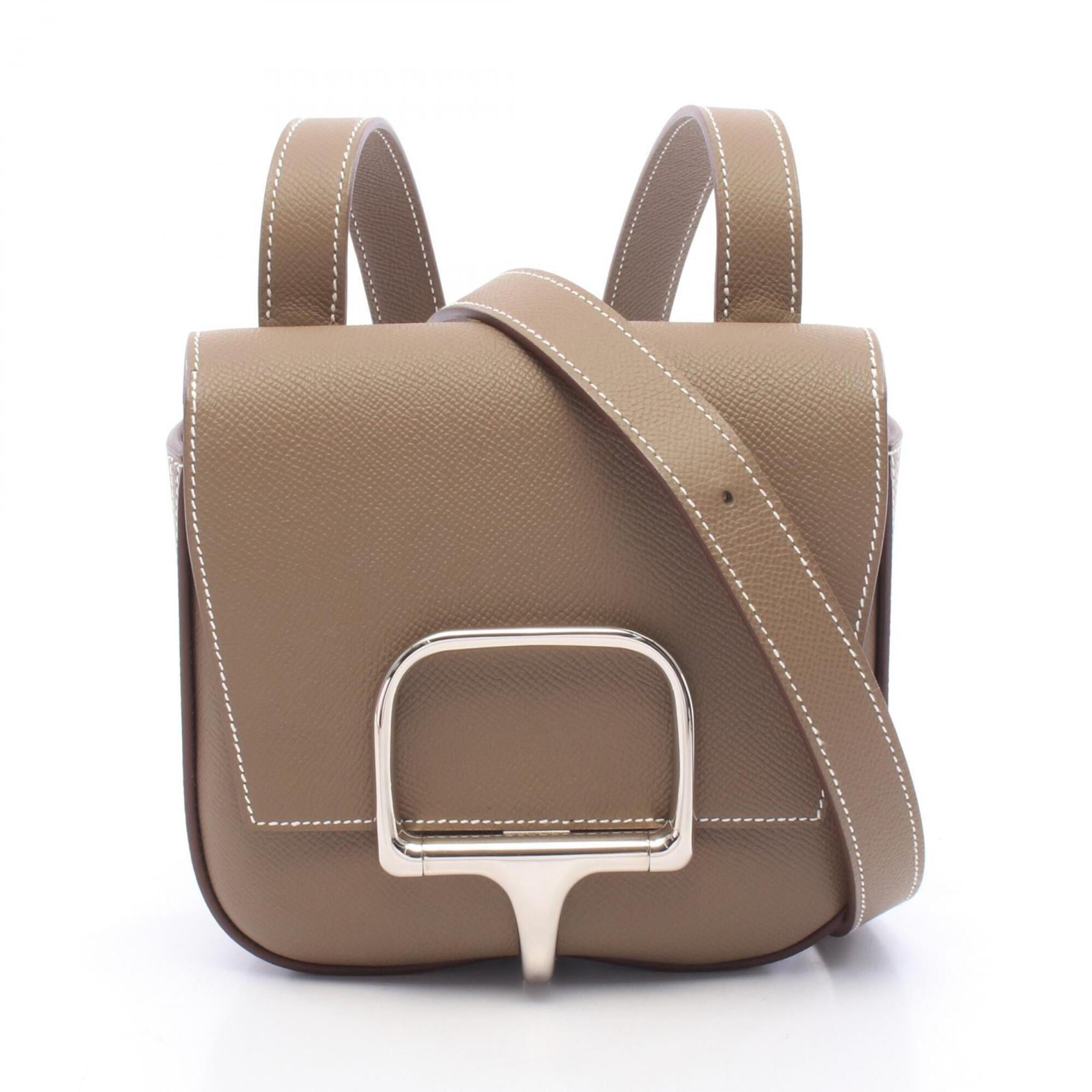 Hermes Etoupe Gray Gray Epsom Leather Handbag Shoulder Bag (Pre-Owned)