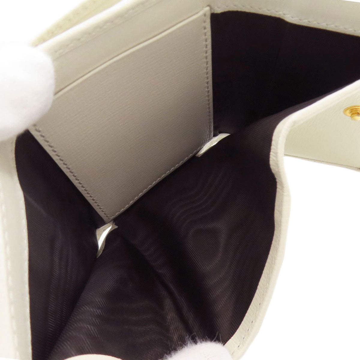 Gucci Brown White Pvc Leather Wallet (Bi-Fold) (Pre-Owned)