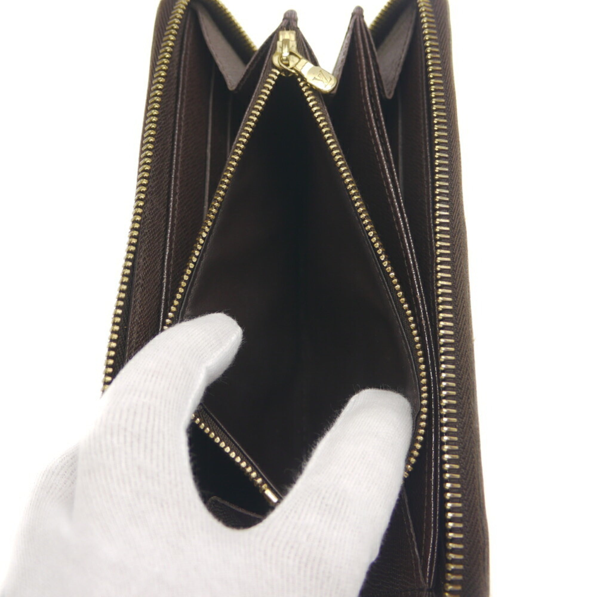 Louis Vuitton Brown Damier Canvas Long Wallet (Bi-Fold) (Pre-Owned)