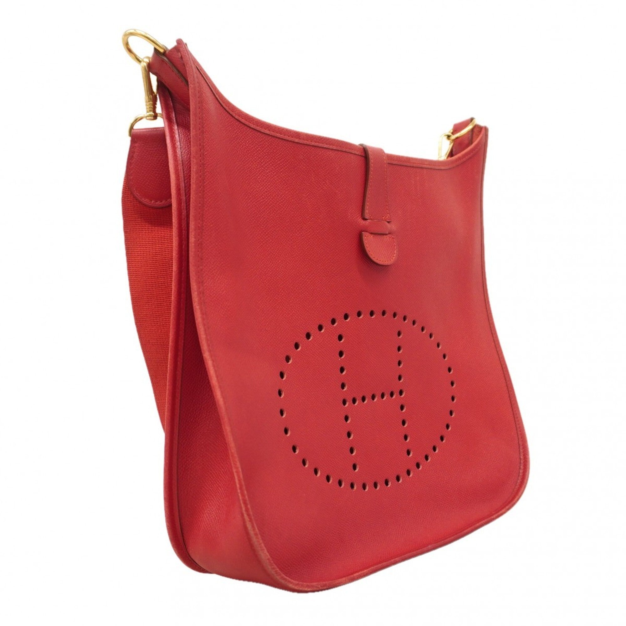 Hermes Rouge Casaque Ardennes Leather Shoulder Bag (Pre-Owned)