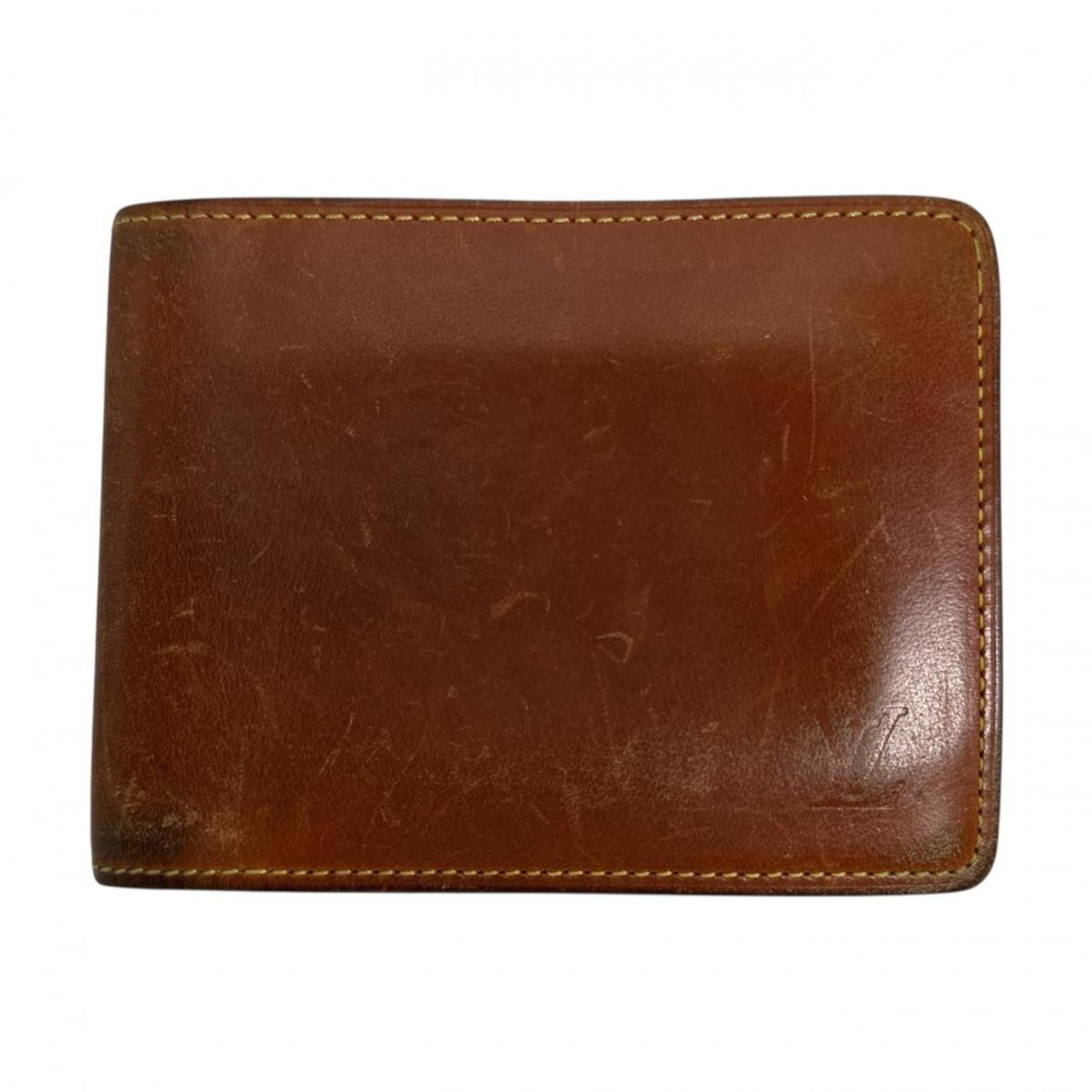 Louis Vuitton Nomad Brown Leather Wallet (Bi-Fold) (Pre-Owned)