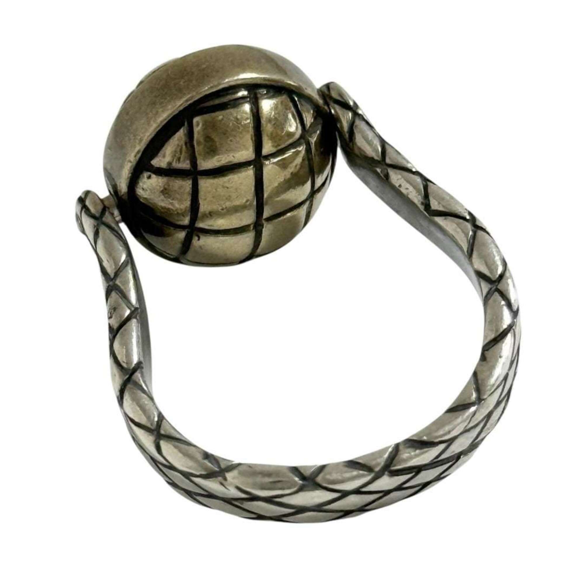 Bottega Veneta Silver 925 Band Ring (Pre-Owned)