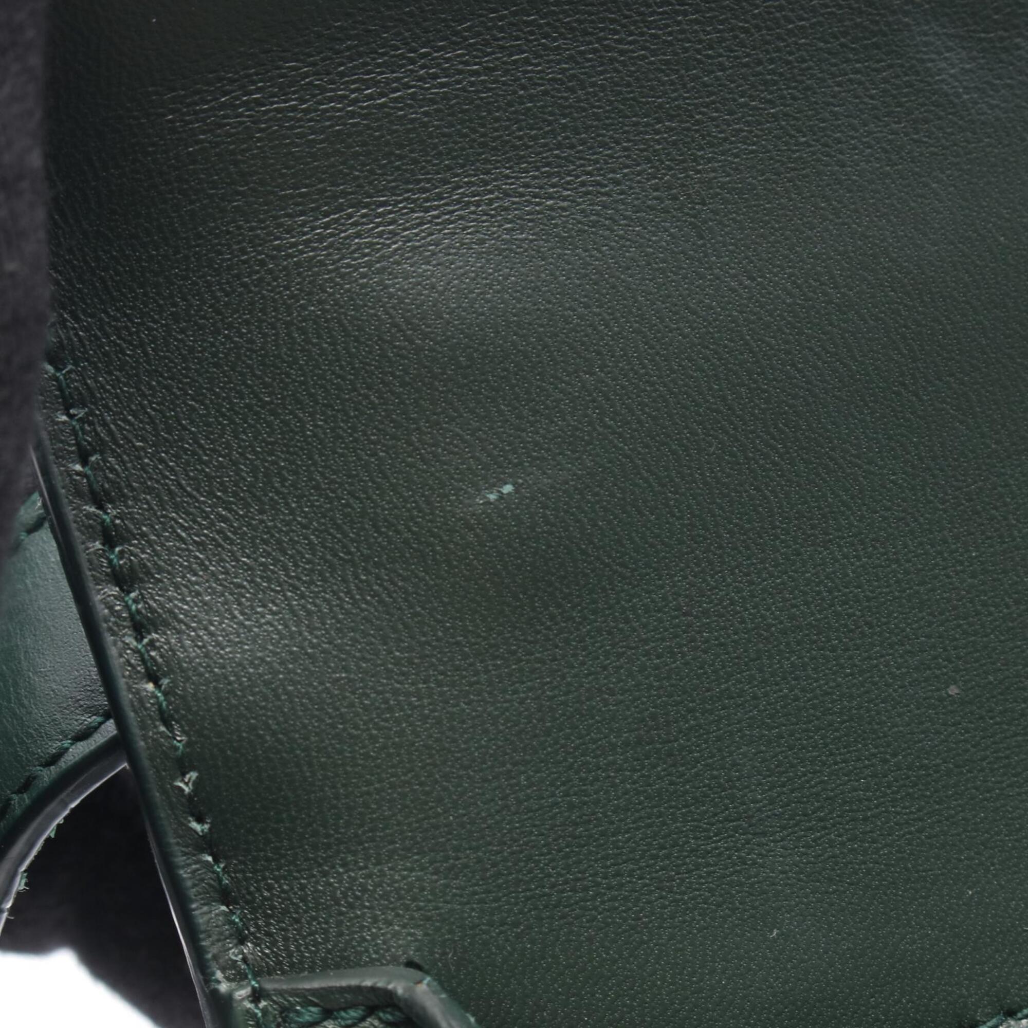 Christian Dior Green Leather Handbag Shoulder Bag (Pre-Owned)