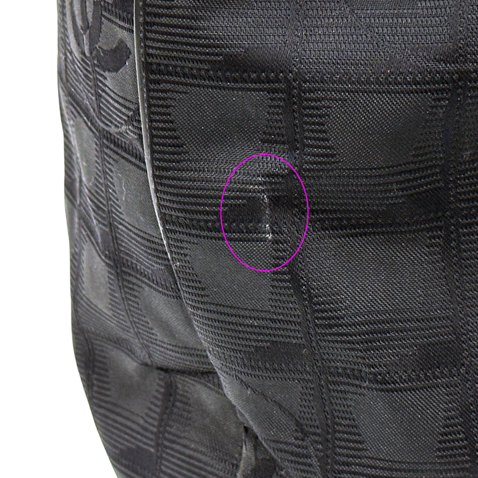 Chanel Black Nylon Handbag Tote Bag (Pre-Owned)