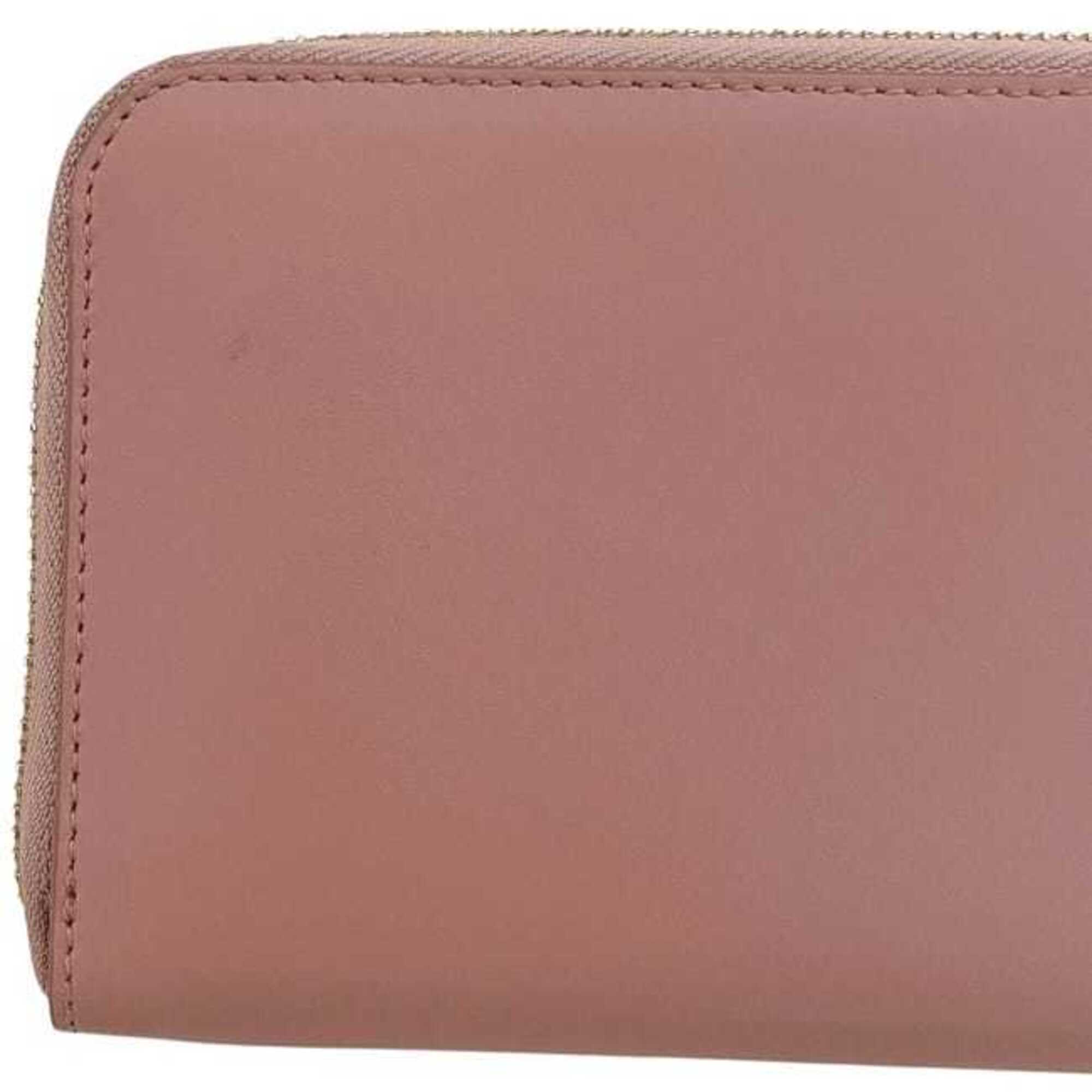 Salvatore Ferragamo Pink Leather Long Wallet (Bi-Fold) (Pre-Owned)
