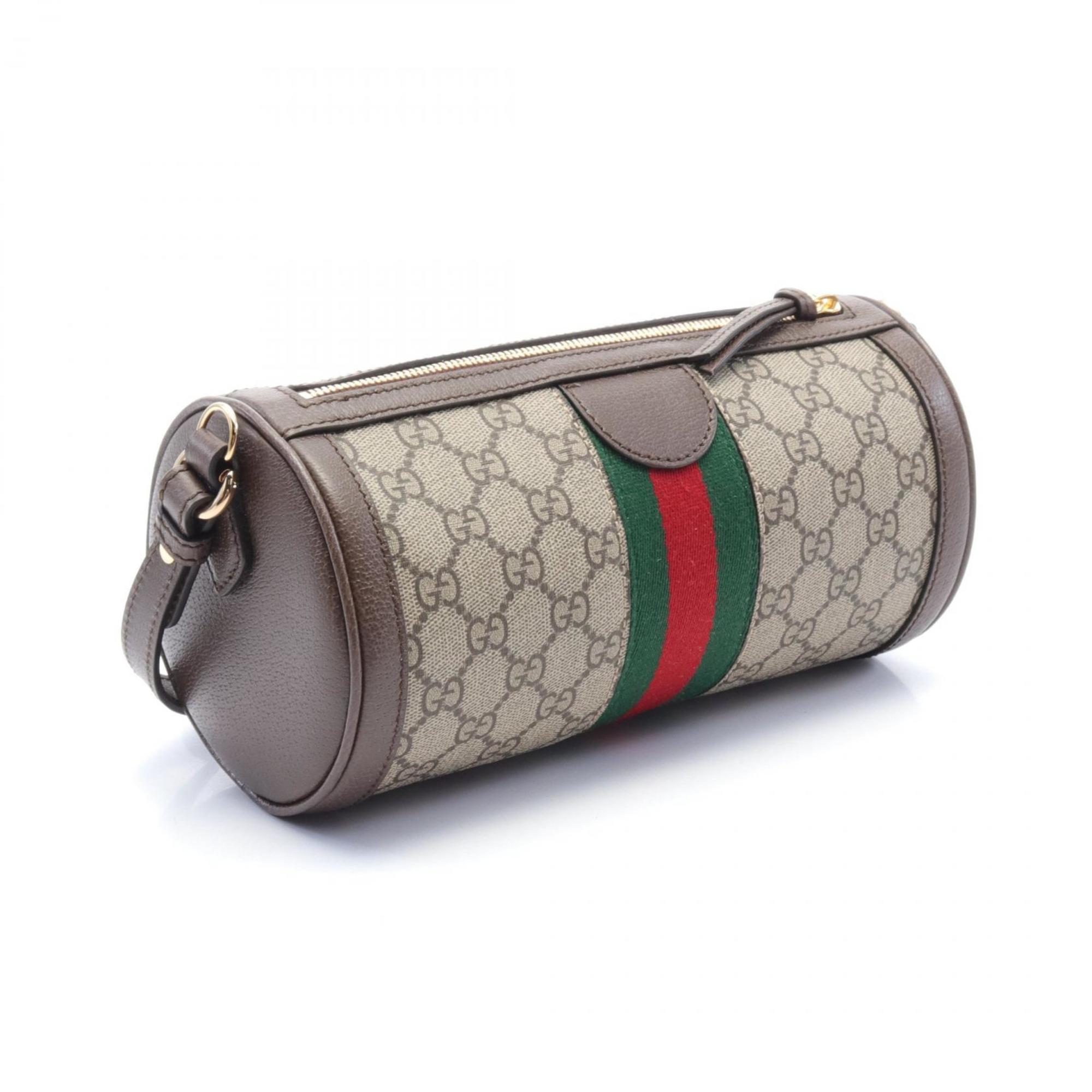 Gucci Beige Brown Multi-Color Pvc Leather Shoulder Bag
