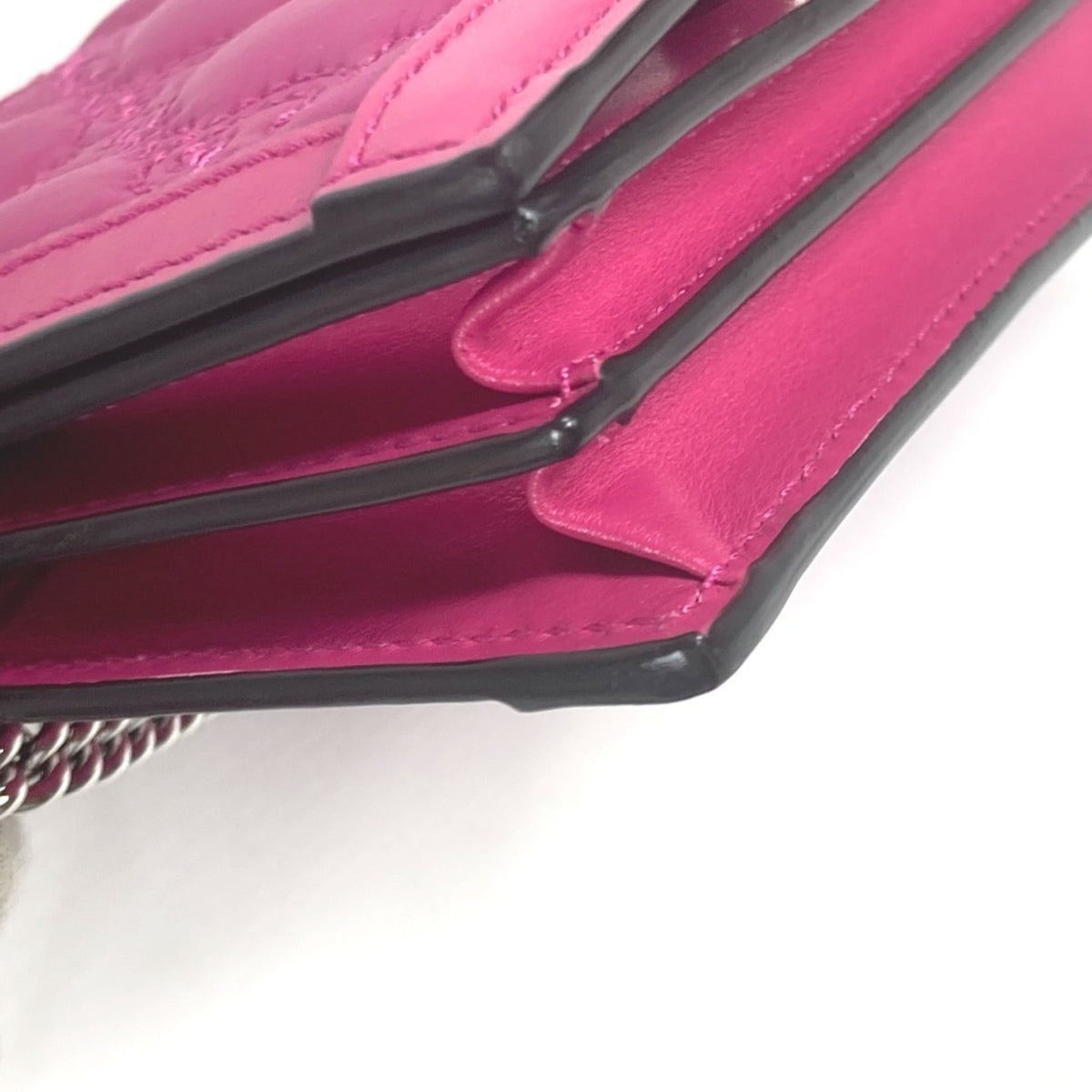 Gucci Pink Leather Nylon Pochette Shoulder Bag (Pre-Owned)