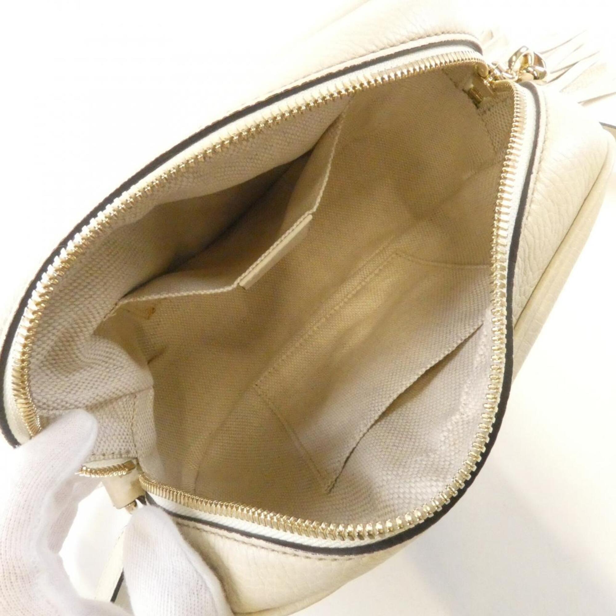 Gucci Off-White Leather Shoulder Bag (Pre-Owned)