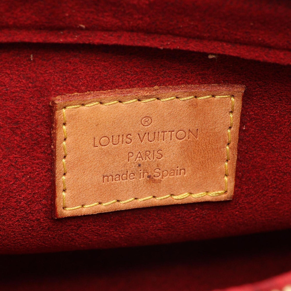 Louis Vuitton Brown Coated Canvas Leather Handbag Shoulder Bag (Pre-Owned)