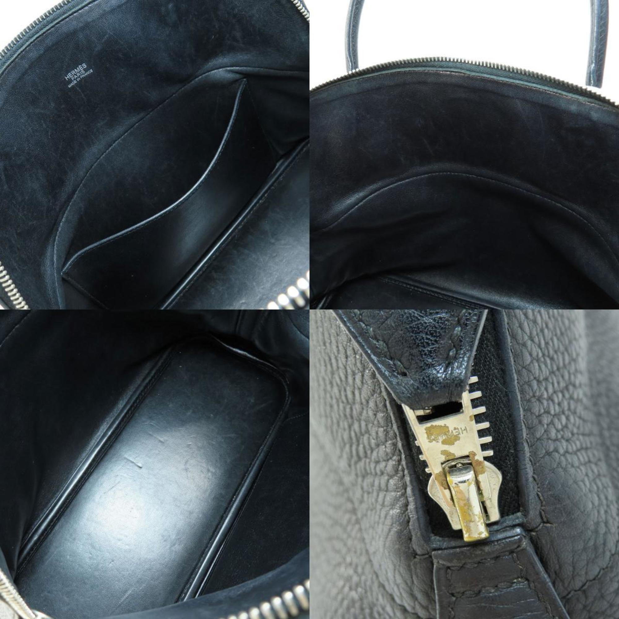 Hermes Black Taurillon Clemence Leather Handbag (Pre-Owned)