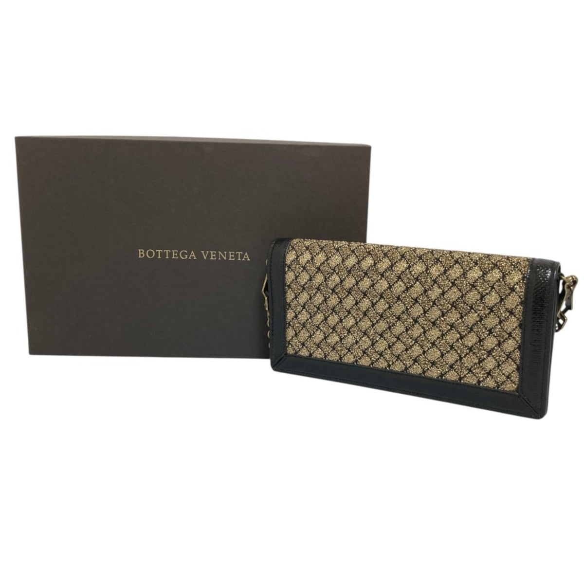 Bottega Veneta Intrecciato Black Intrecciato Shoulder Bag (Pre-Owned)