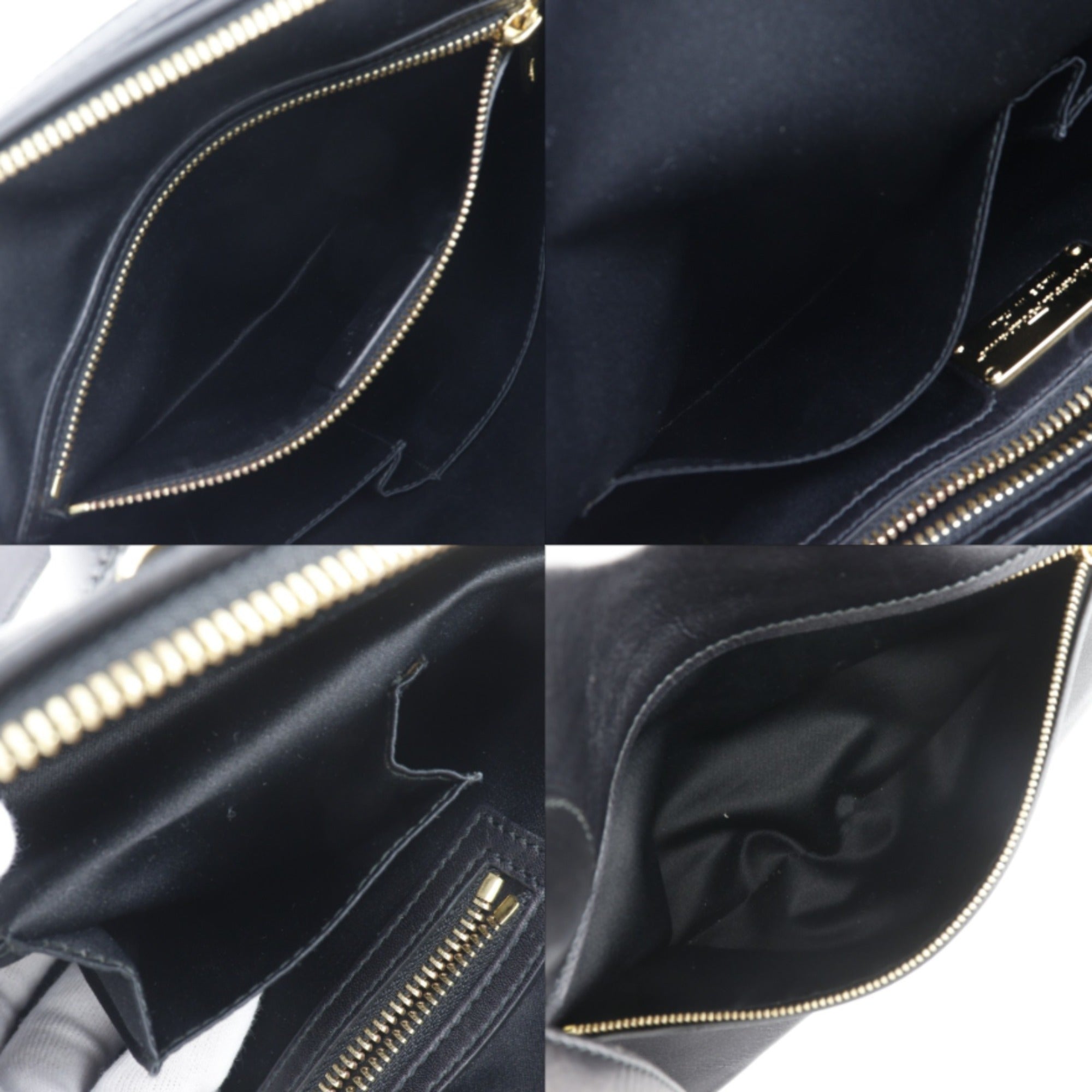 Salvatore Ferragamo Black Leather Handbag (Pre-Owned)