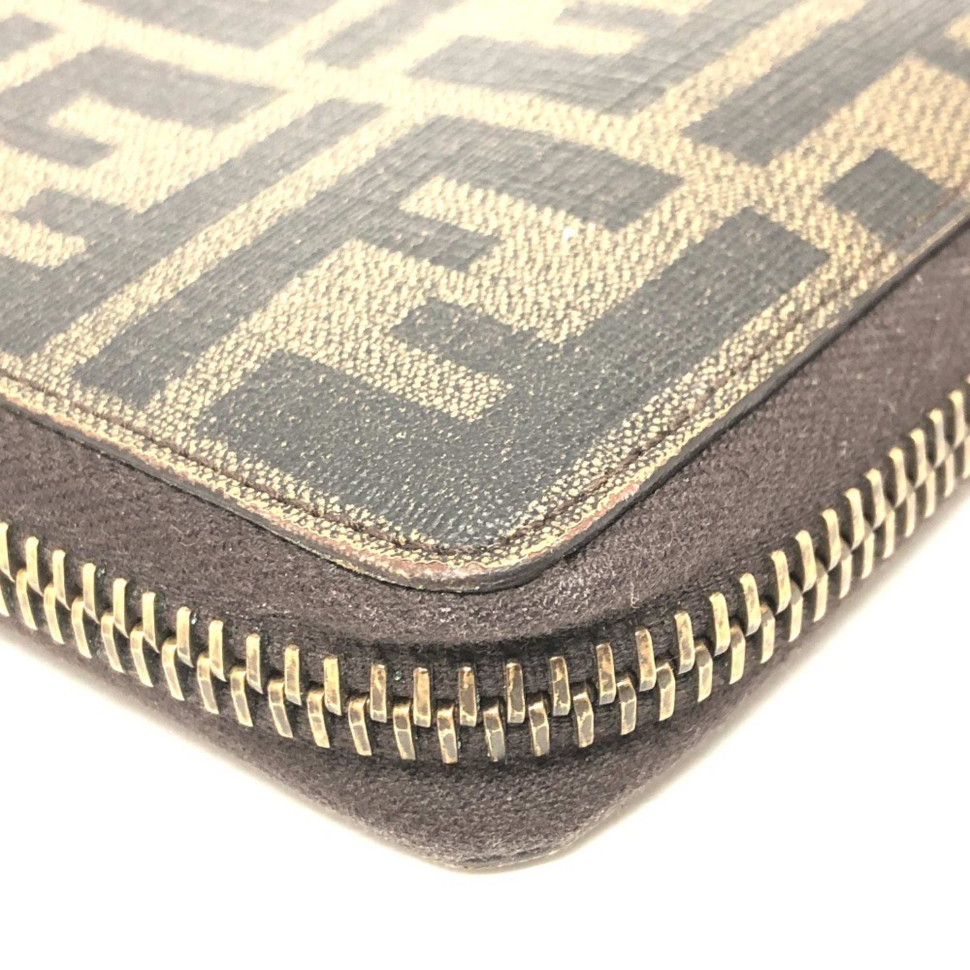 Fendi Brown Pvc Leather Long Wallet (Bi-Fold) (Pre-Owned)