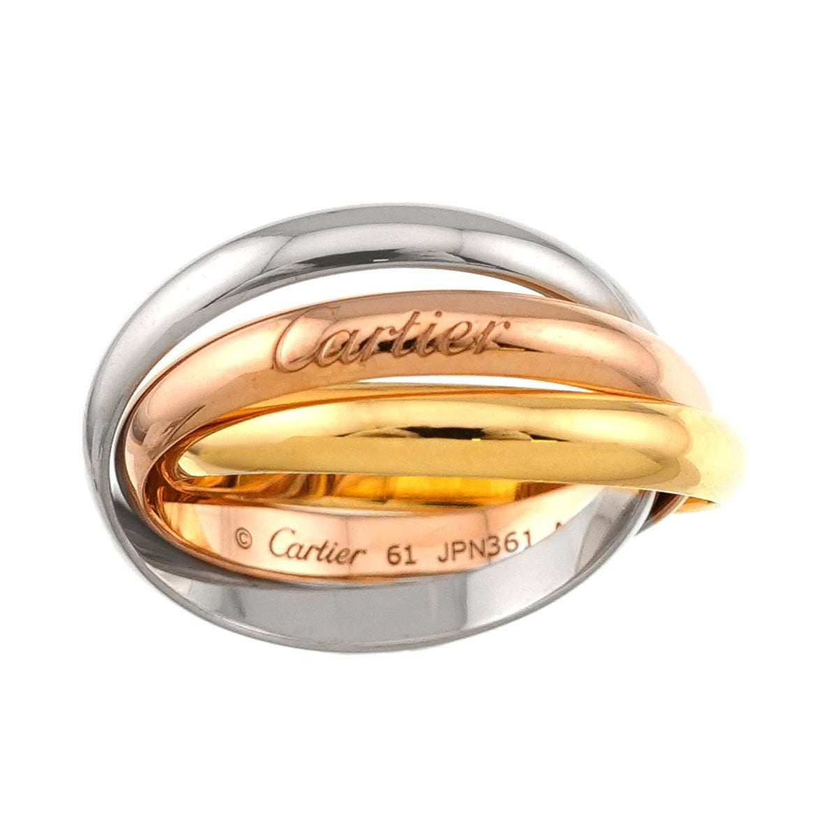 Cartier Trinity Yellow Gold (18K) Pink Gold (18K) White Gold (18K) Band Ring (Pre-Owned)