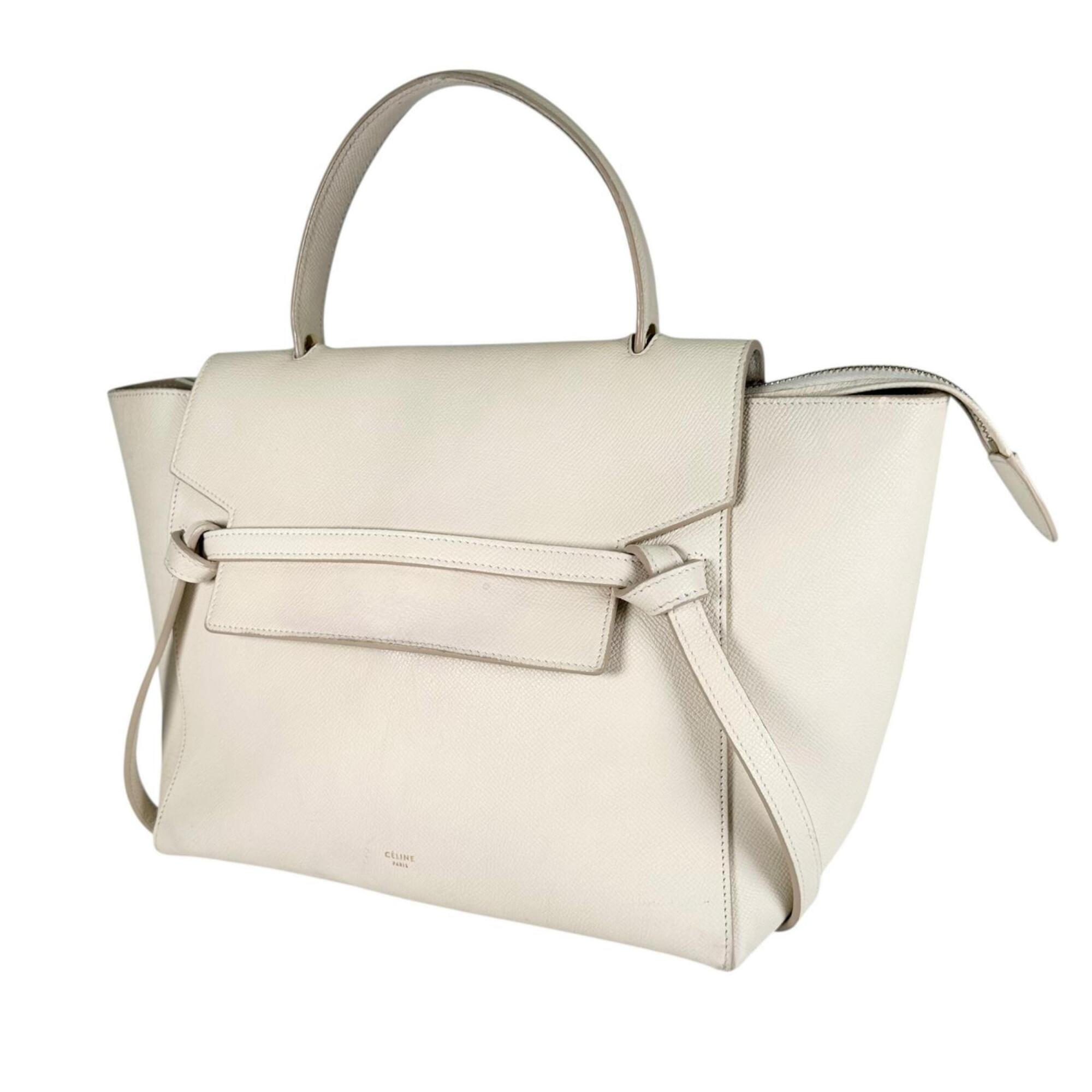 Celine Ivory White Leather Handbag (Pre-Owned)