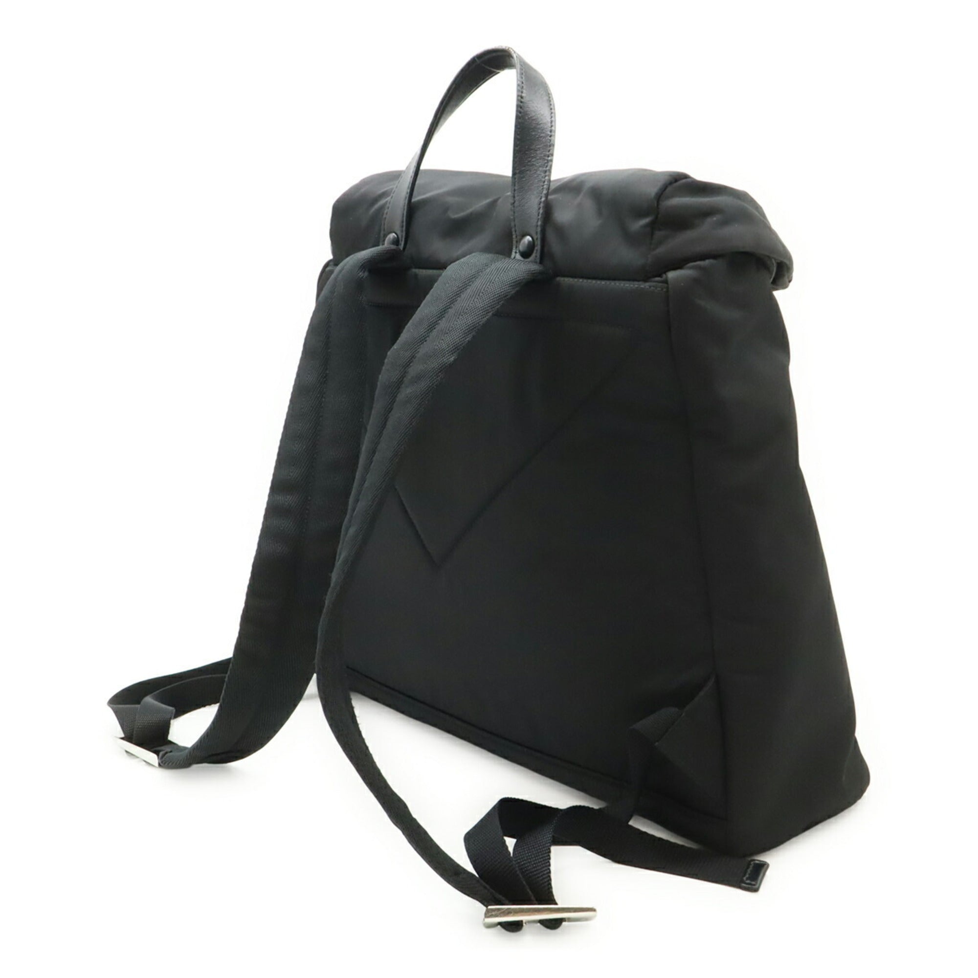 Prada Black Nero Nylon Leather Backpack (Pre-Owned)